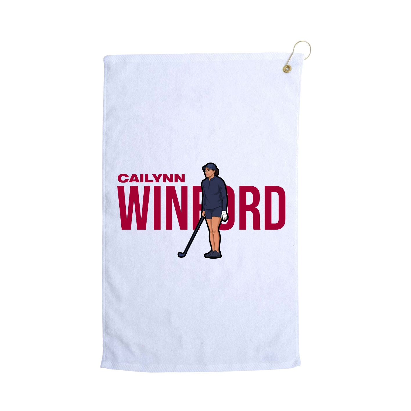Golf Towel — Player Name in White