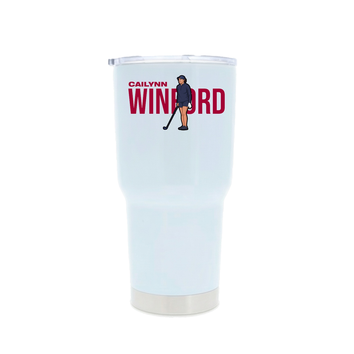 30oz Stainless Steel Tumbler — Player Name in White