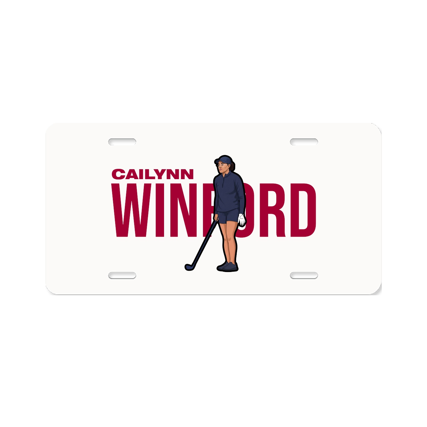 License Plate — Player Name in Classic