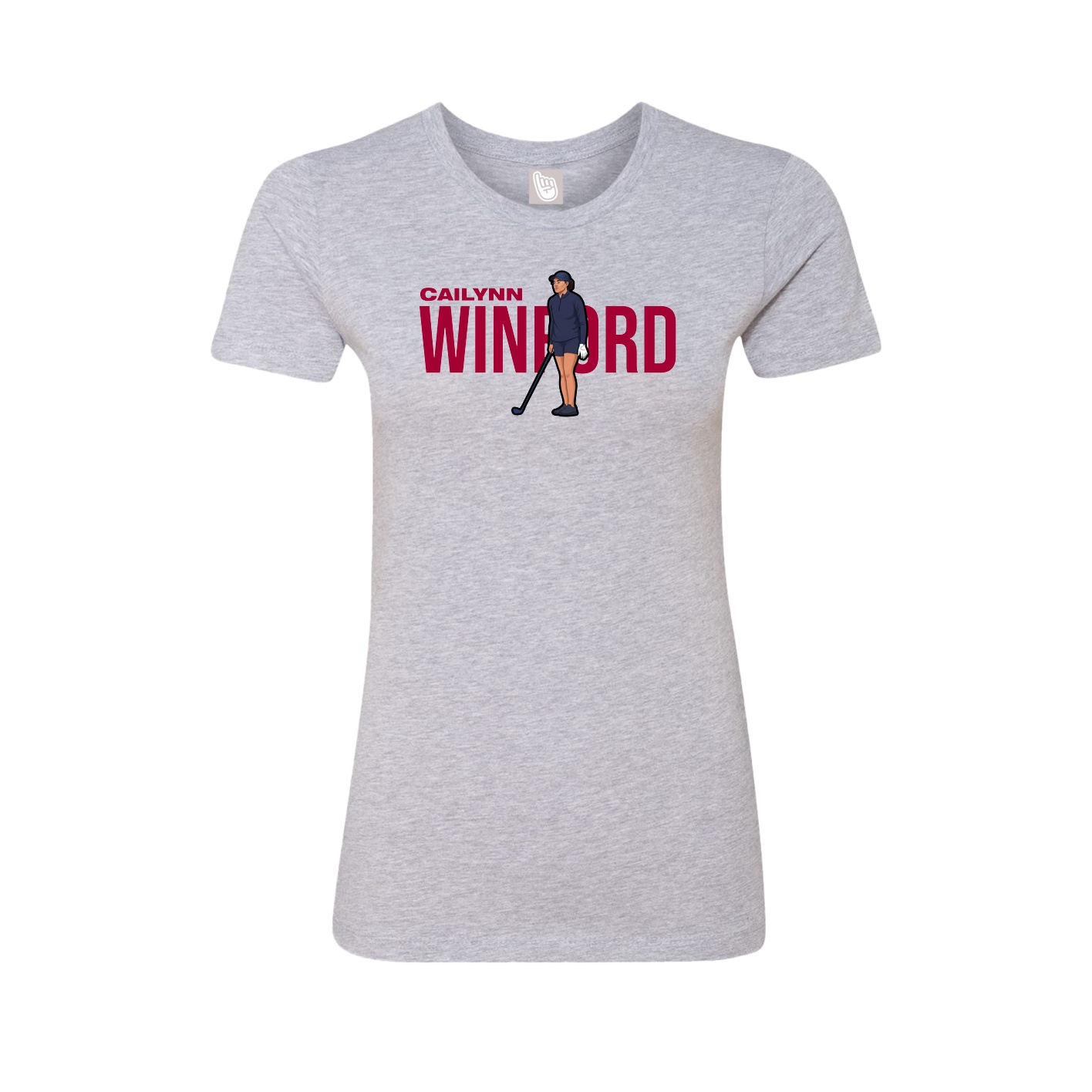 Womens Tee — Player Name in Grey