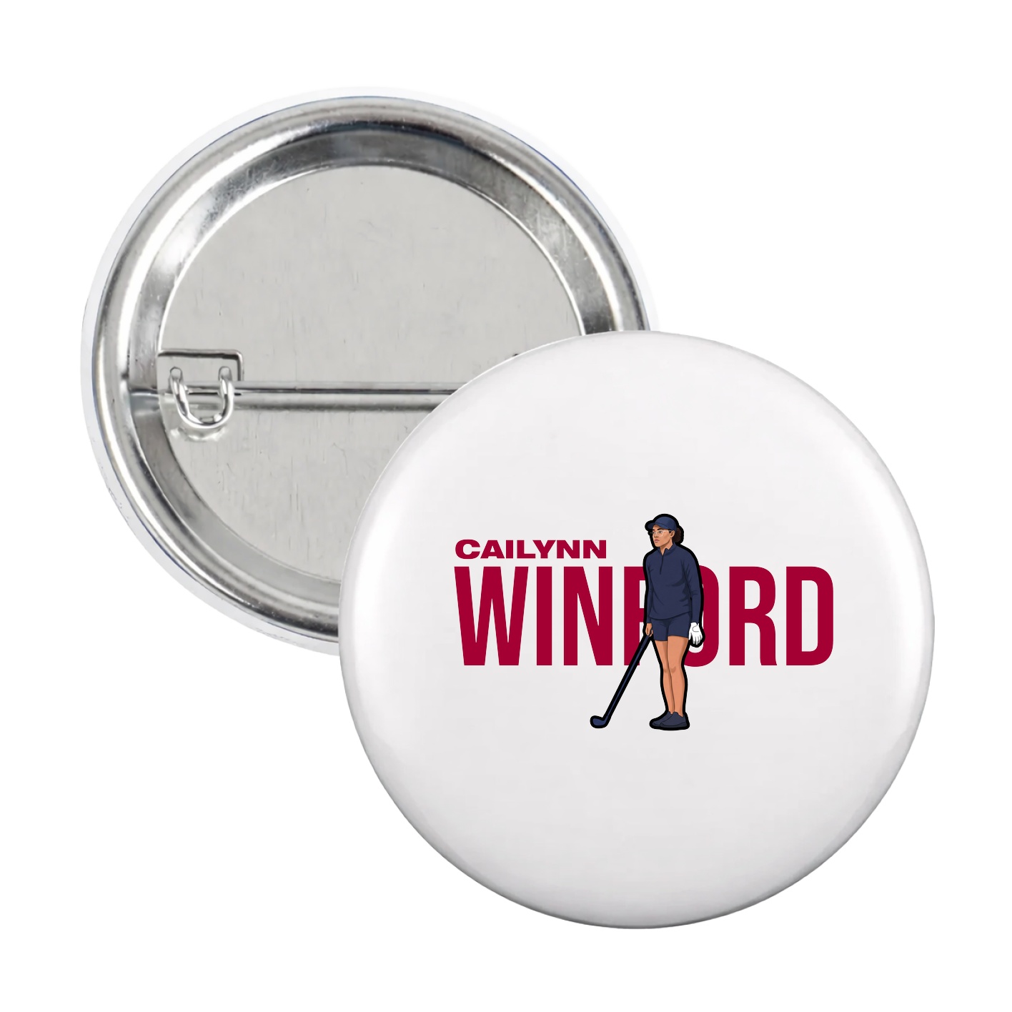 Game Day Button — Player Name in White