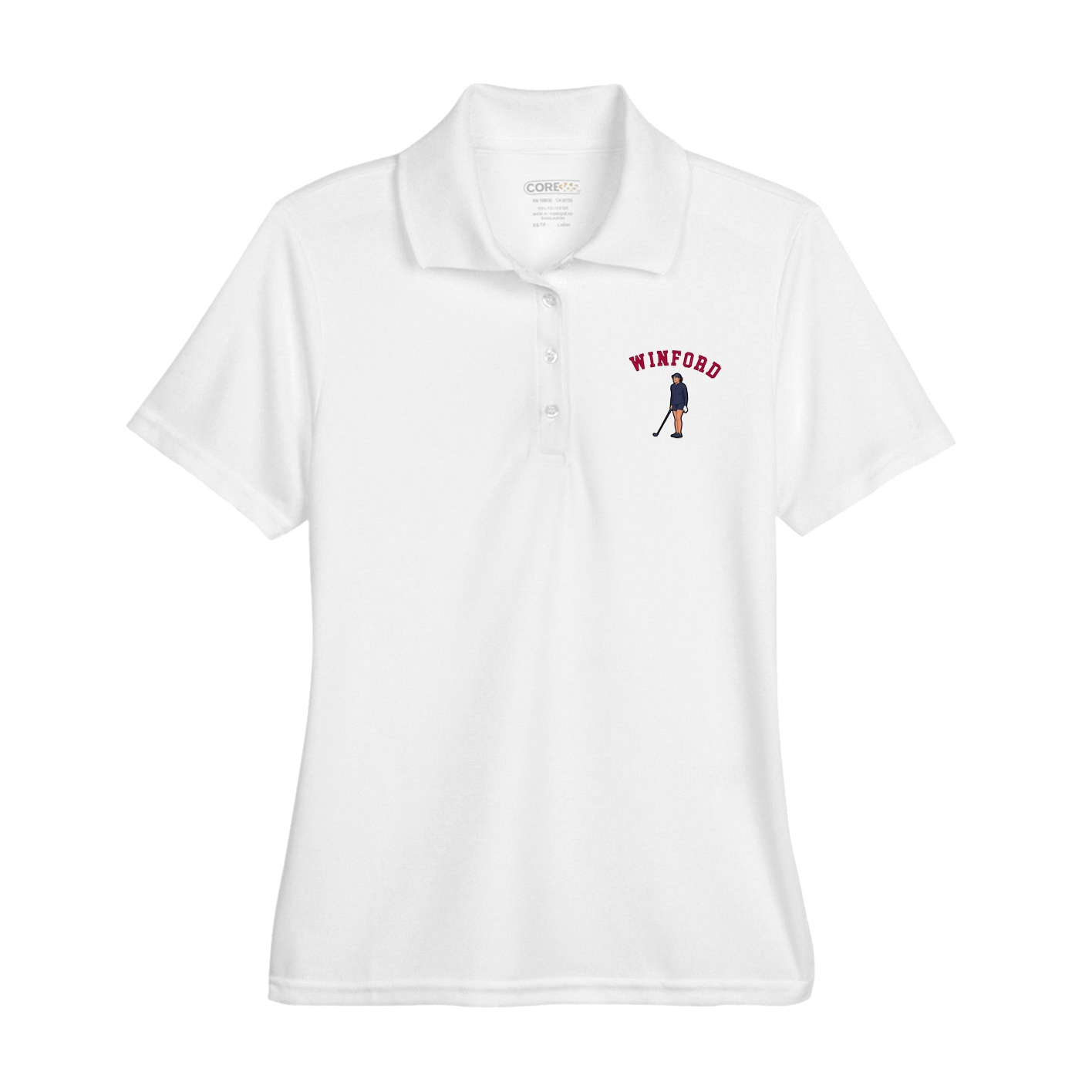 Womens Performance Polo — Shirsey Arch in White