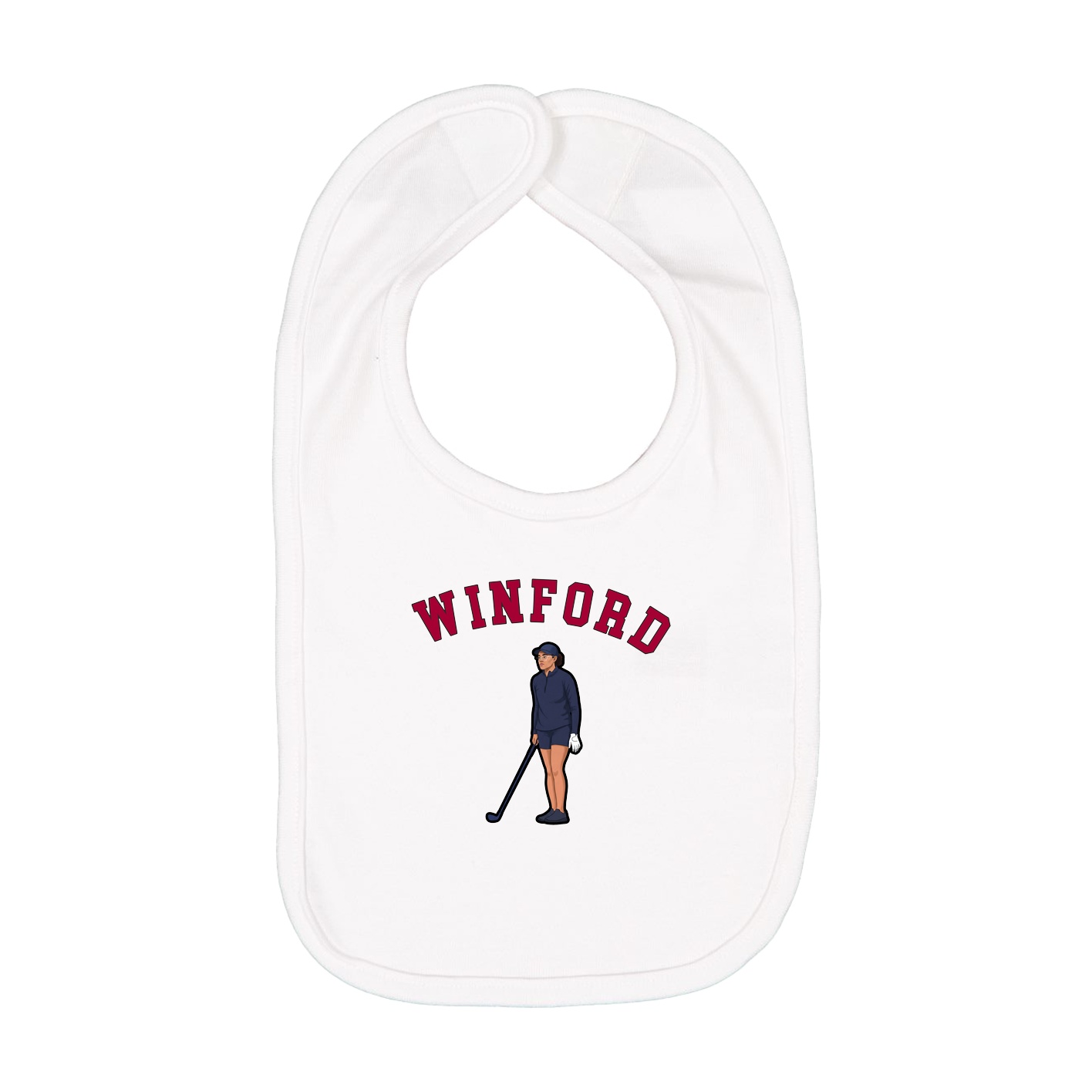 Infant Bib — Shirsey Arch in White