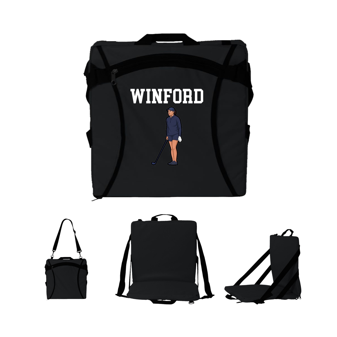 Folding Stadium Seat — Shirsey in Black