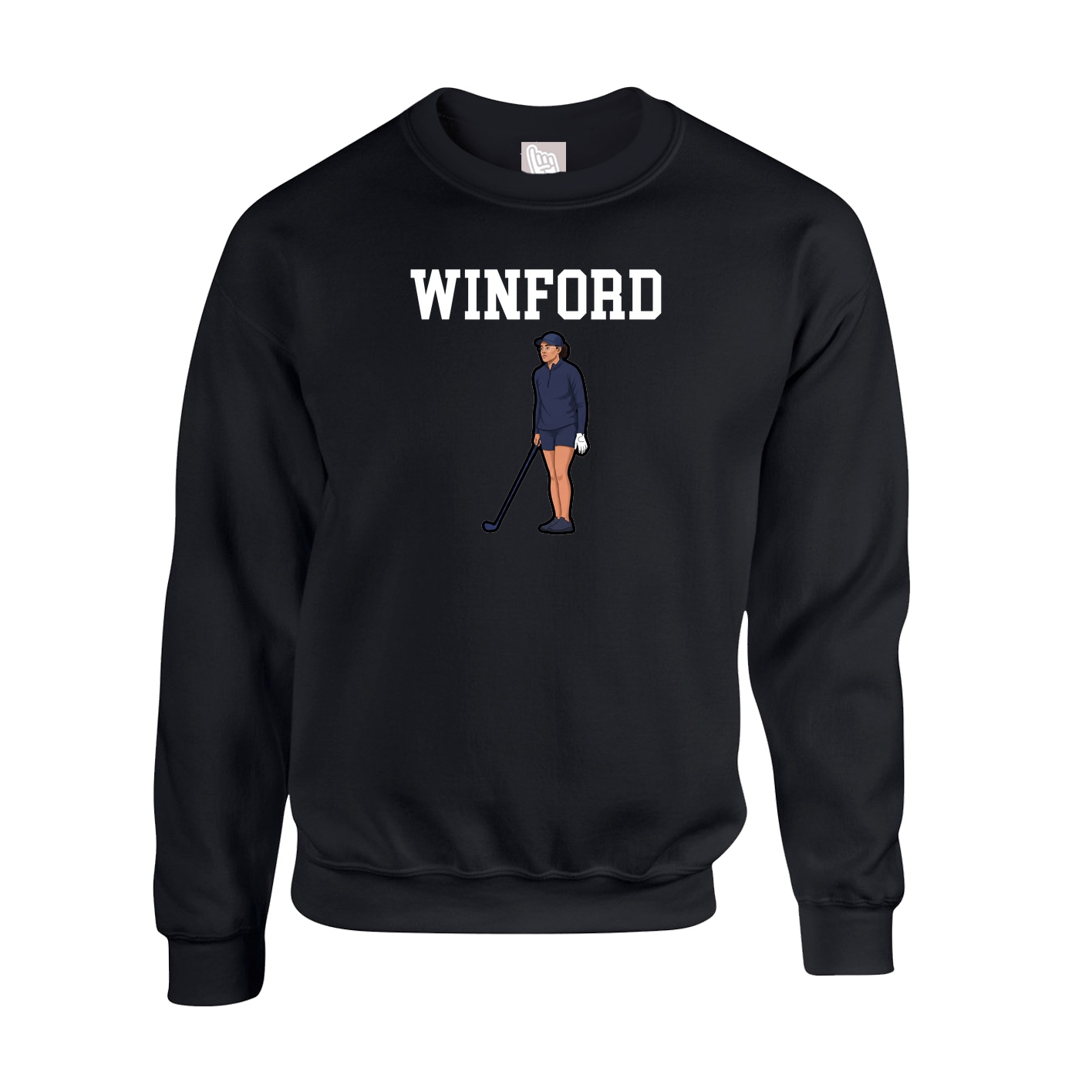 Fleece Crew — Shirsey in Black