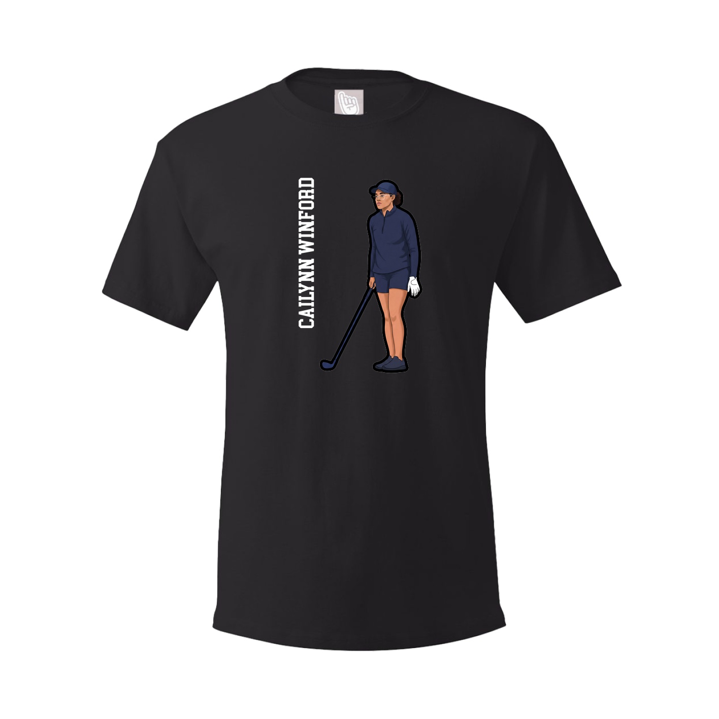 Tee — Name Vertical in Black