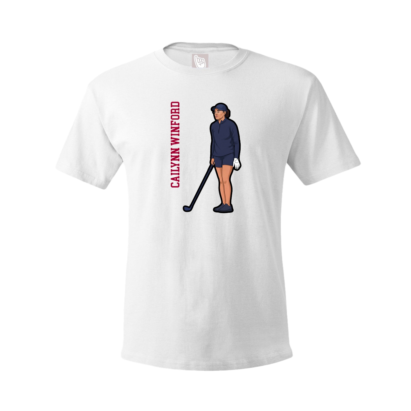 Youth Tee — Name Vertical in White
