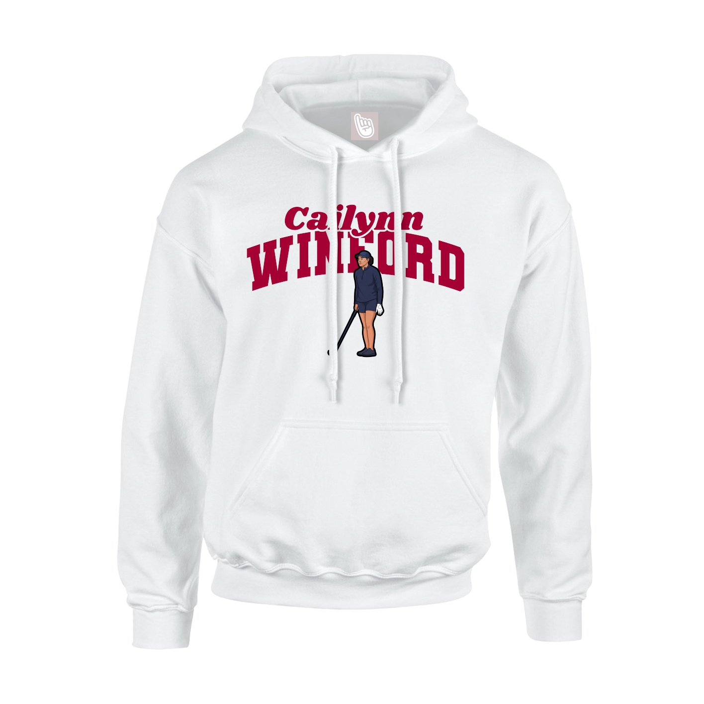 Youth Hoodie — Signature Arch in White