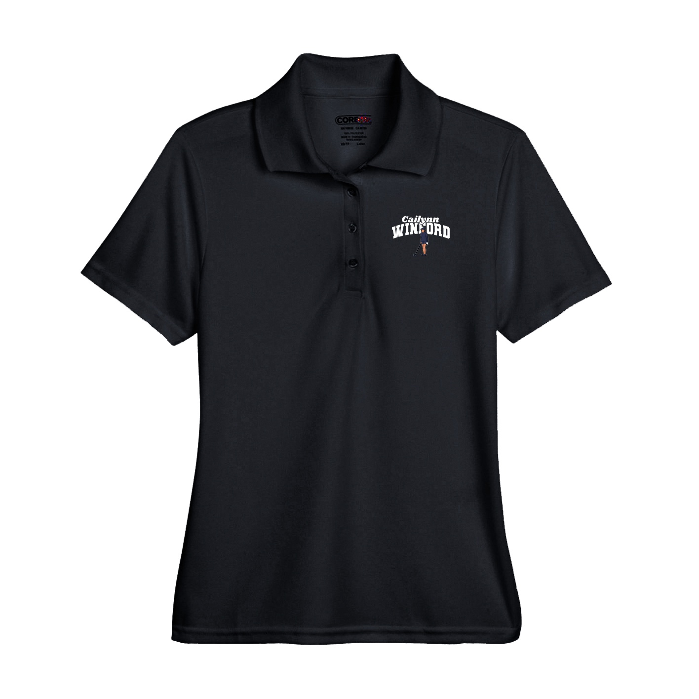 Performance Polo — Signature Arch in Black