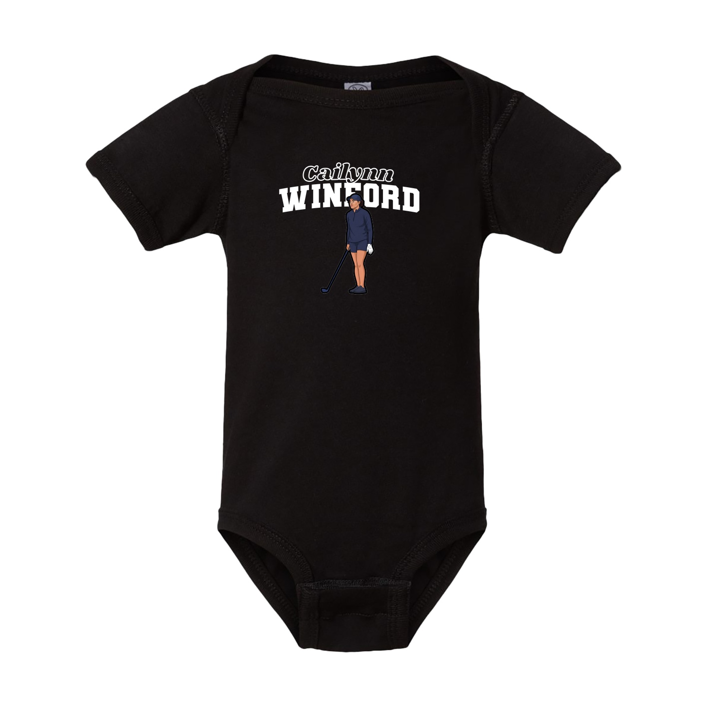 Baby Onesie — Name Arch in Black