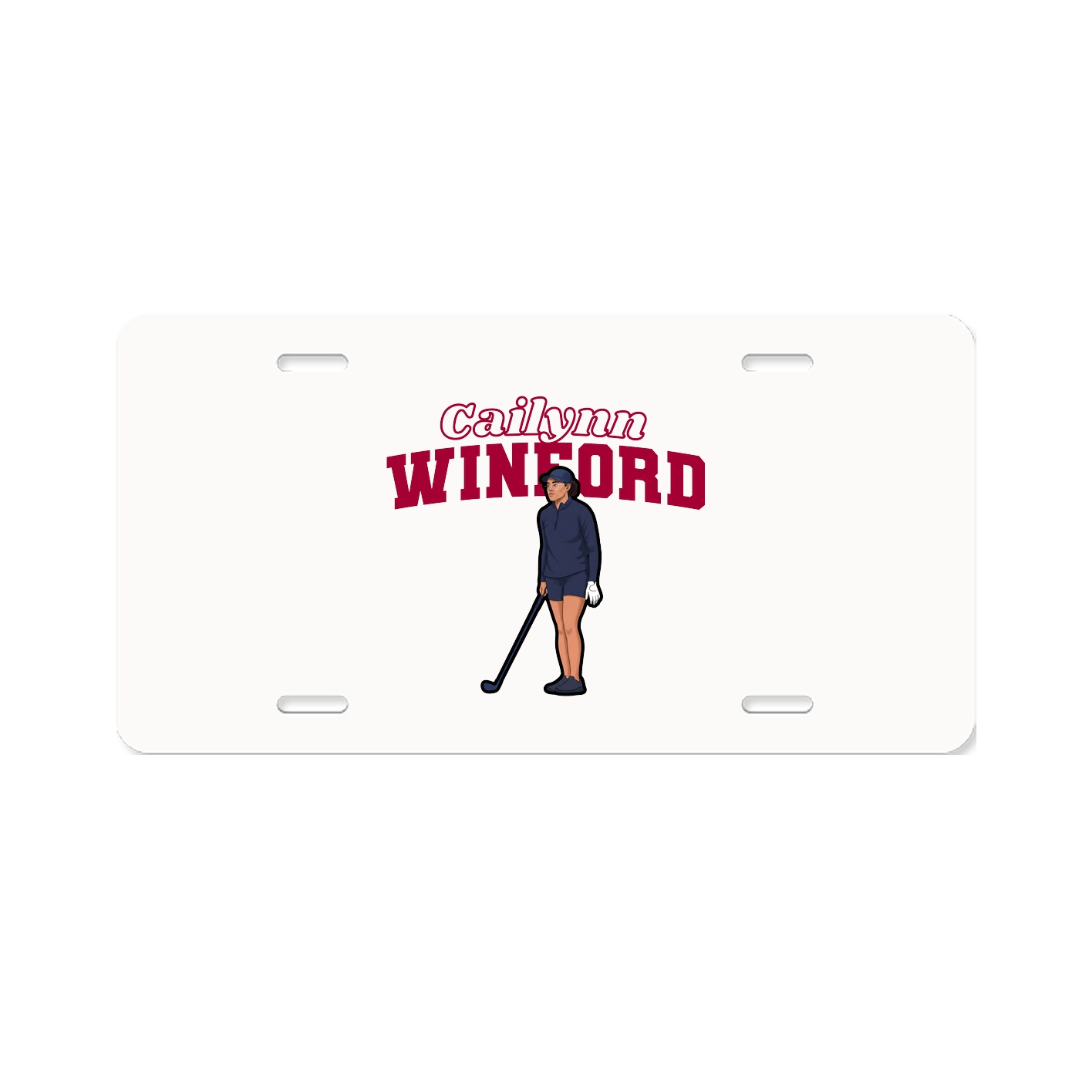 License Plate — Name Arch in Classic