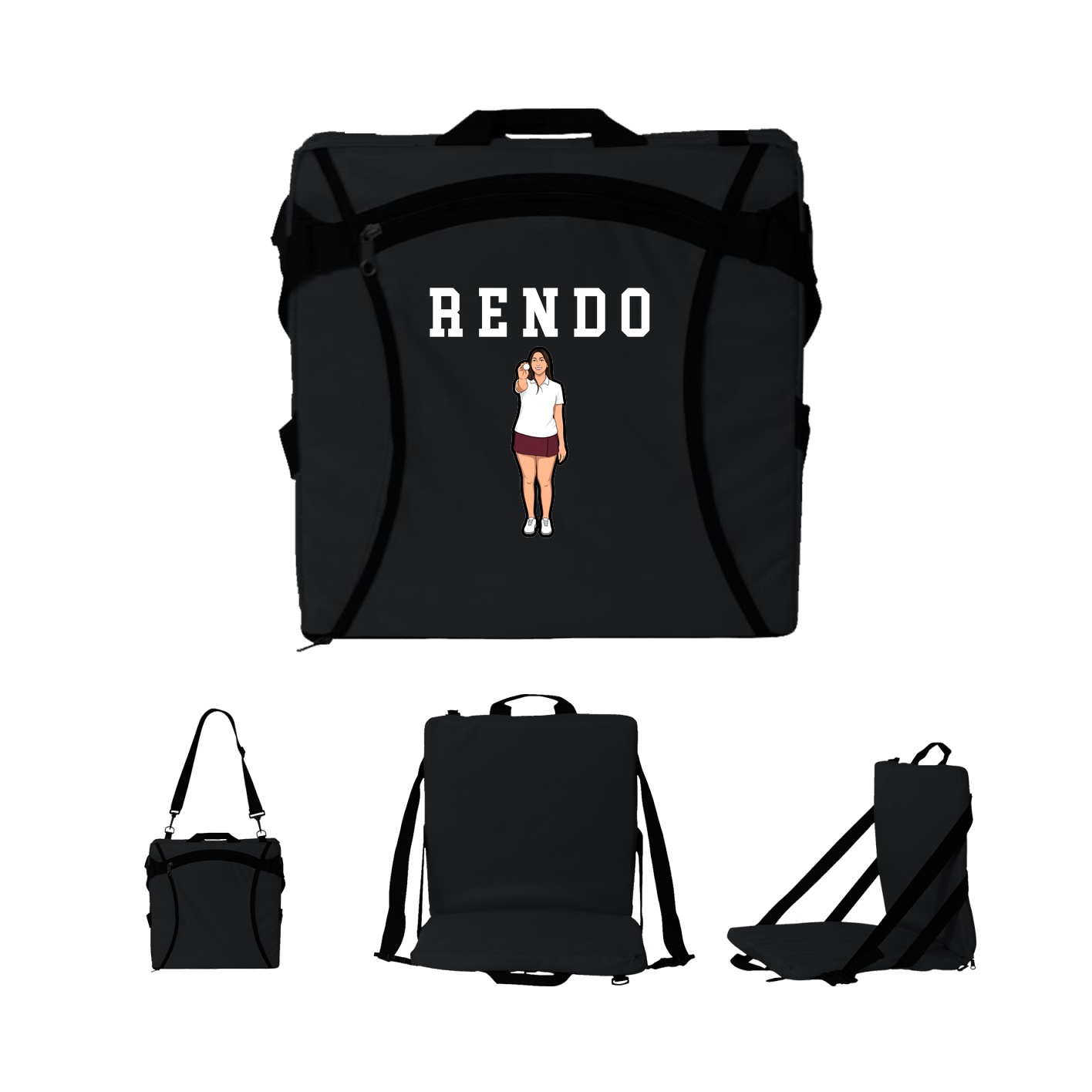 Folding Stadium Seat — Shirsey in Black