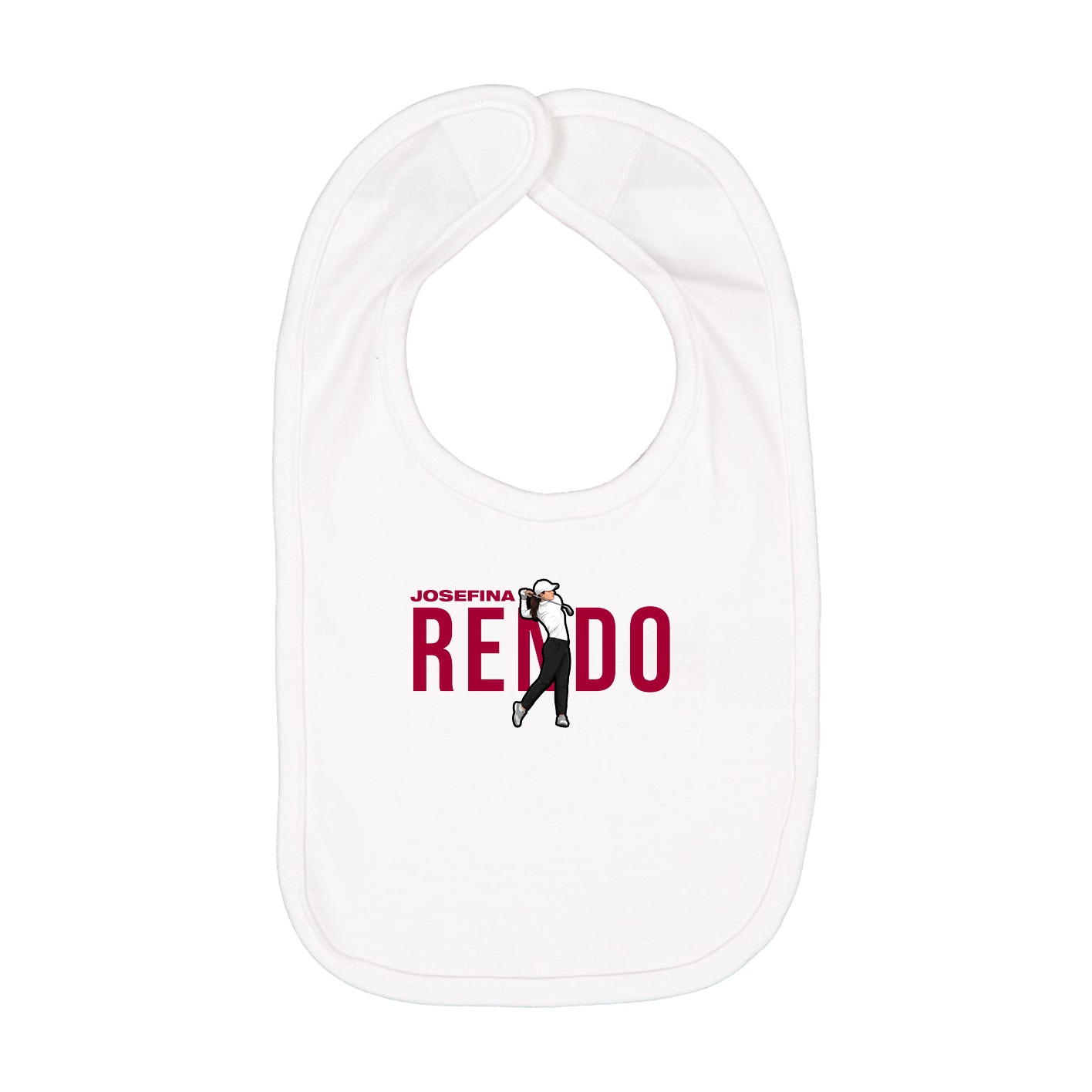 Infant Bib — Player Name in White