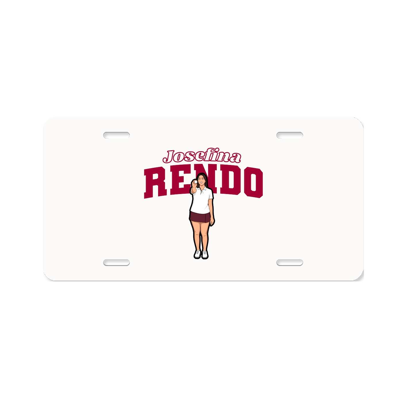 License Plate — Name Arch in Classic
