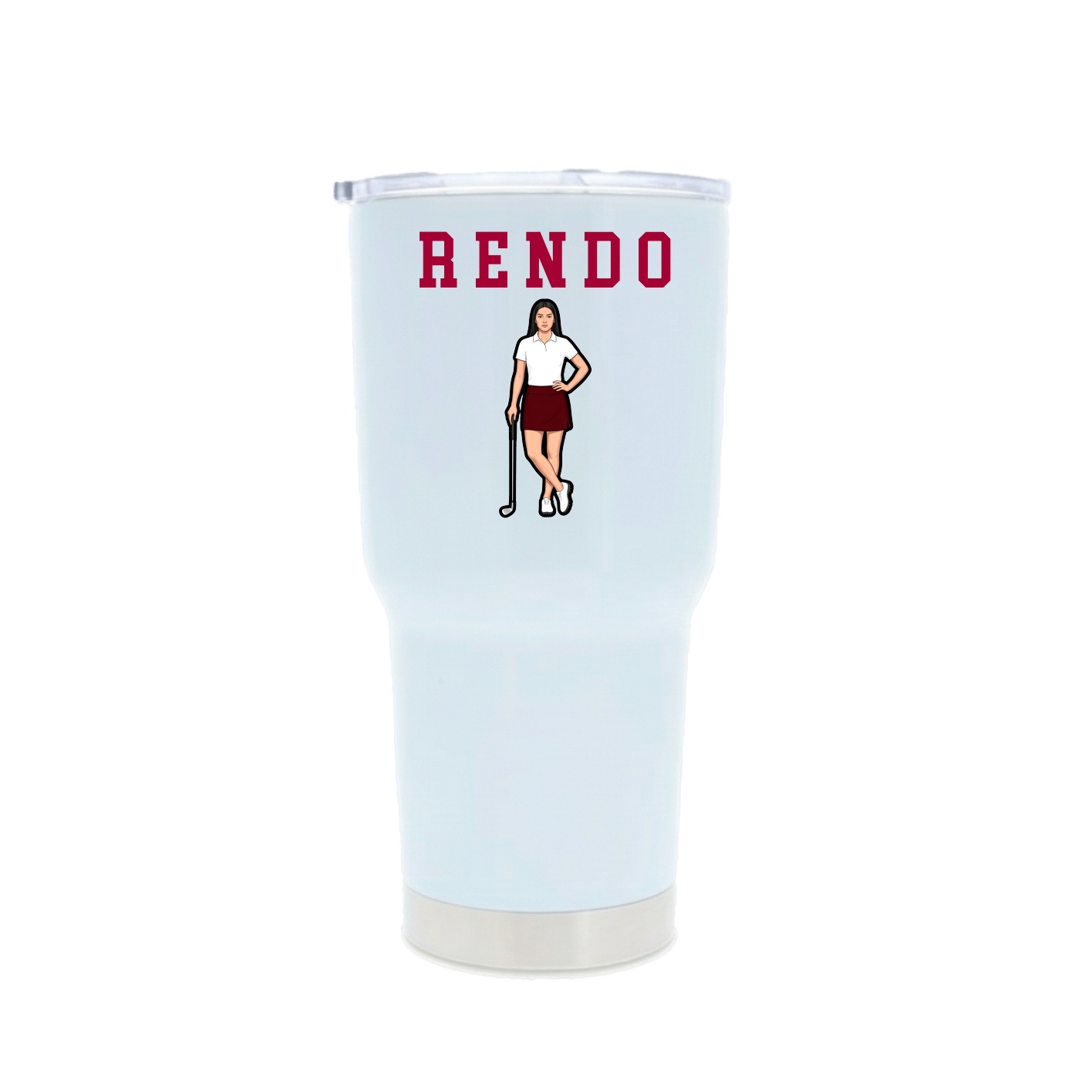 30oz Stainless Steel Tumbler — Shirsey in White