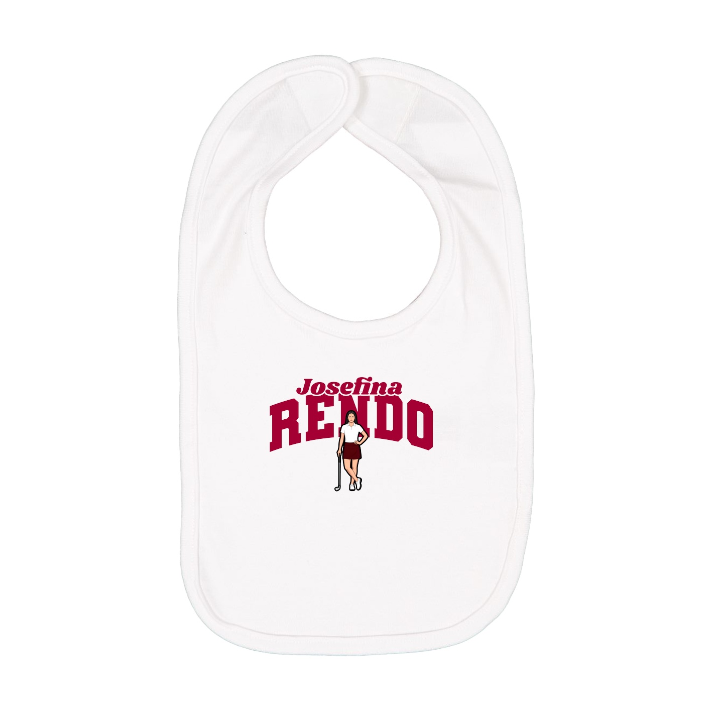 Infant Bib — Signature Arch in White