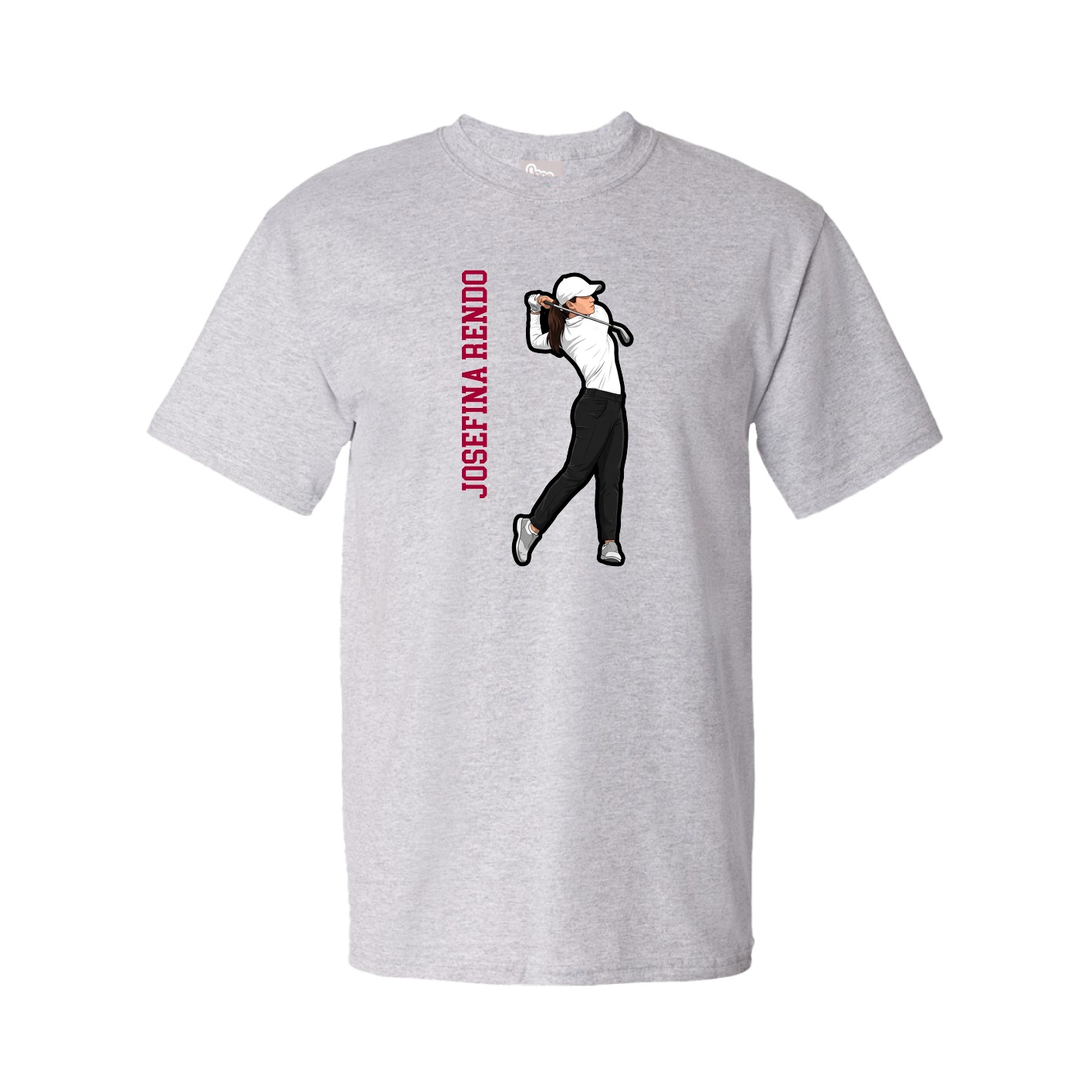 Youth Tee — Name Vertical in Grey