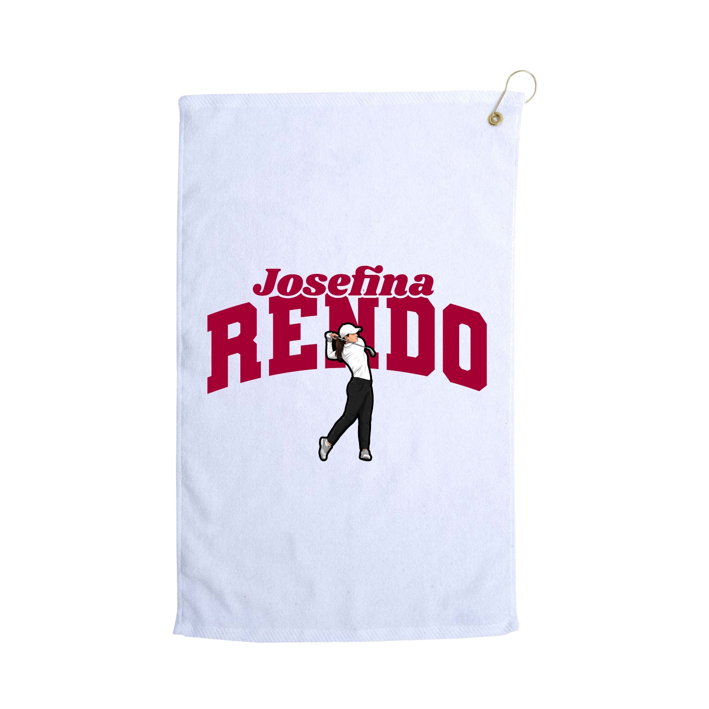 Golf Towel — Signature Arch in White