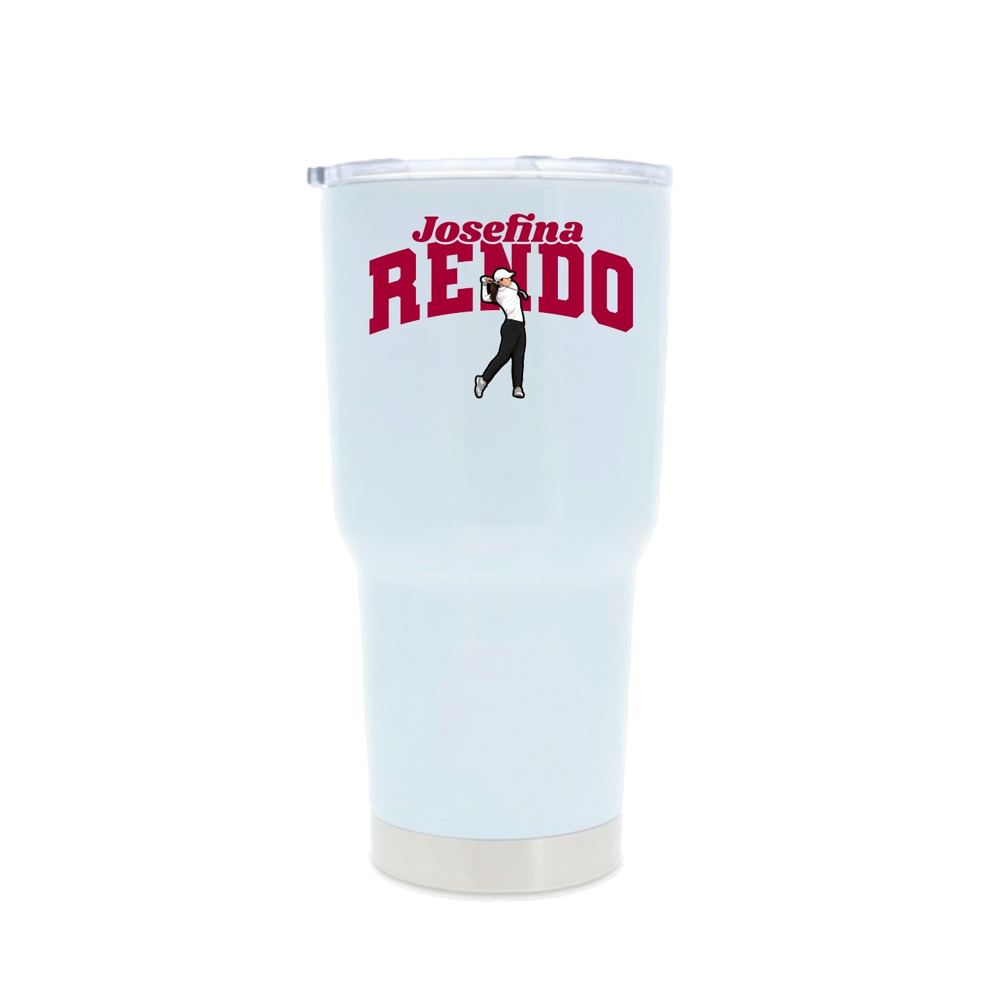 30oz Stainless Steel Tumbler — Signature Arch in White