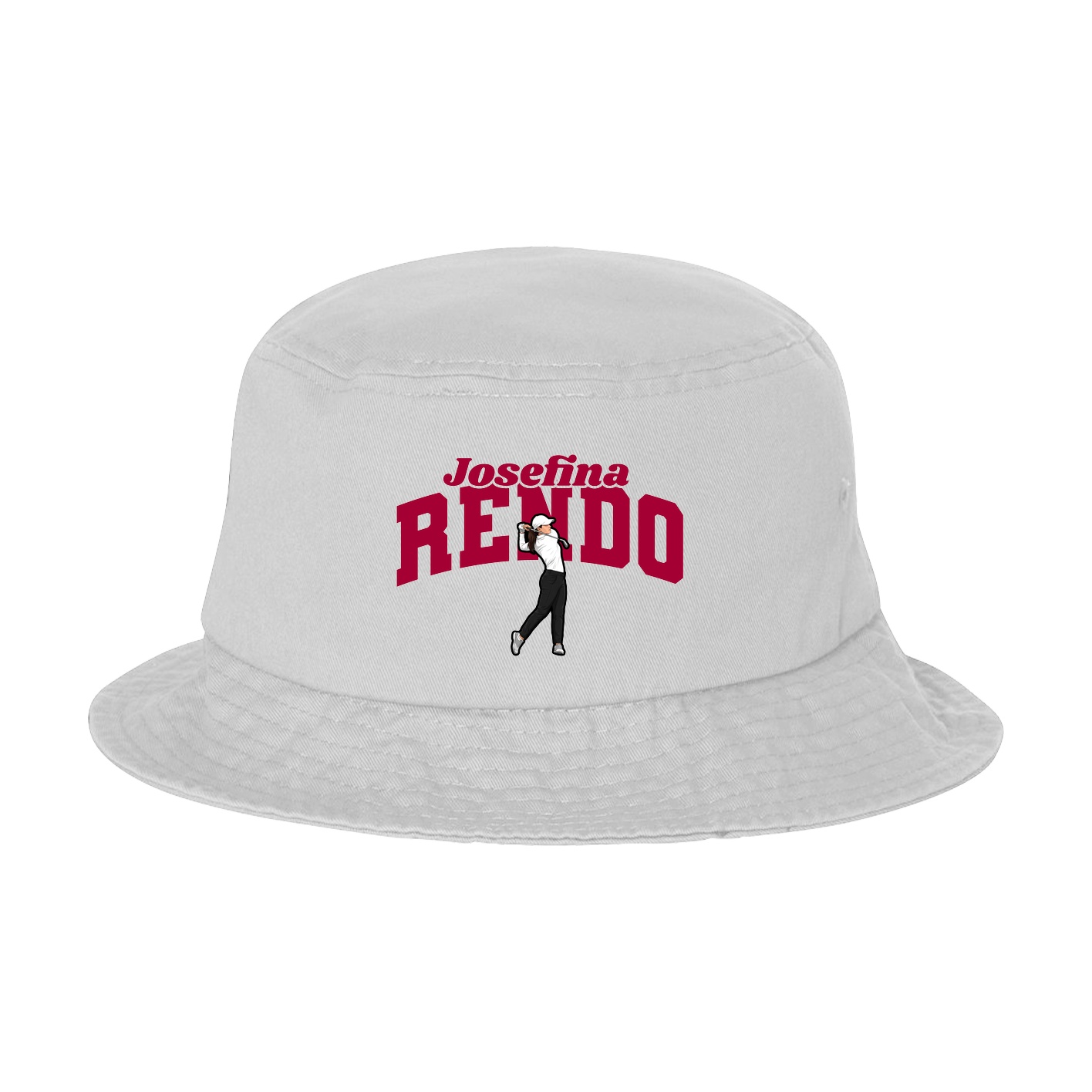 Bucket Cap — Signature Arch in White