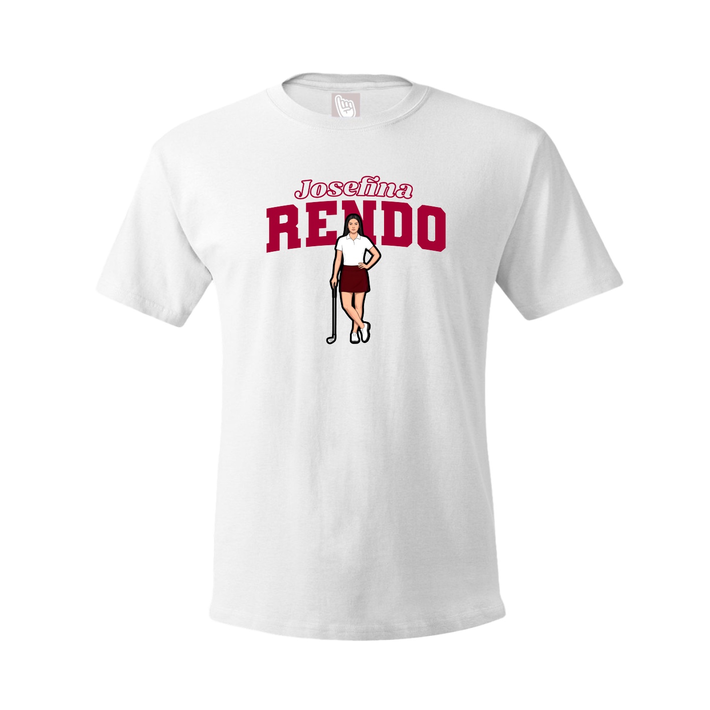 Youth Tee — Name Arch in White