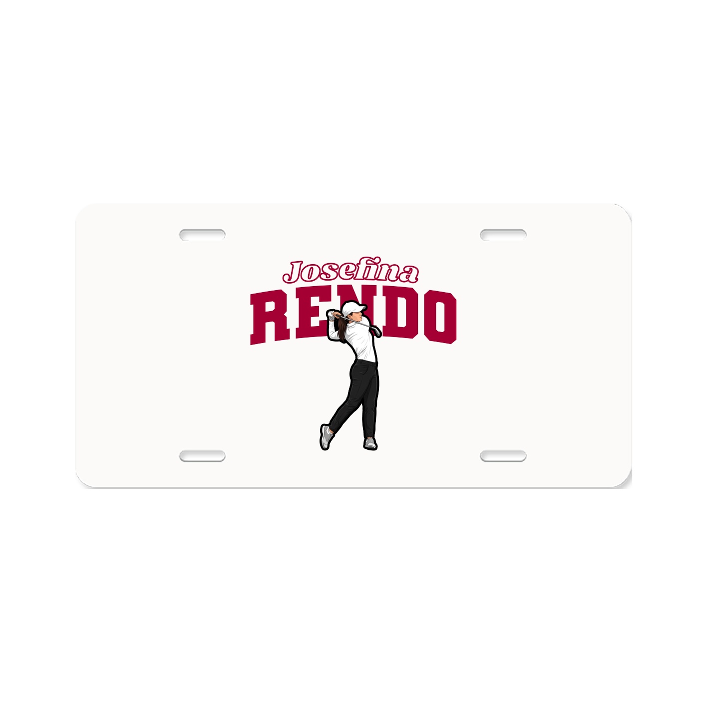 License Plate — Name Arch in Classic