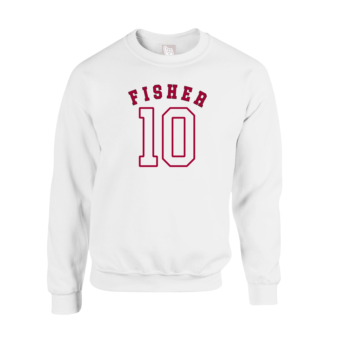 Fleece Crew — Shirsey Arch in White