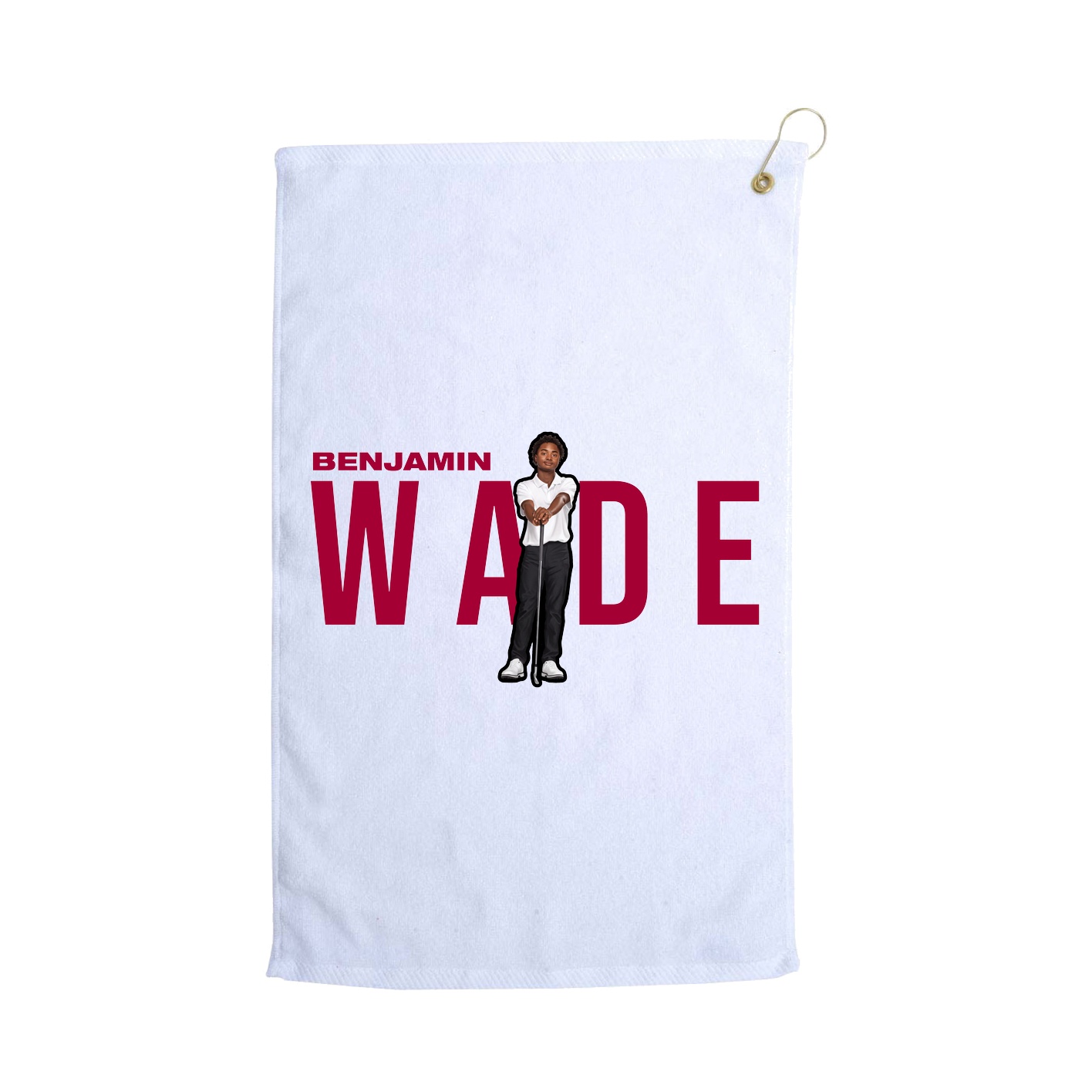 Golf Towel — Player Name in White