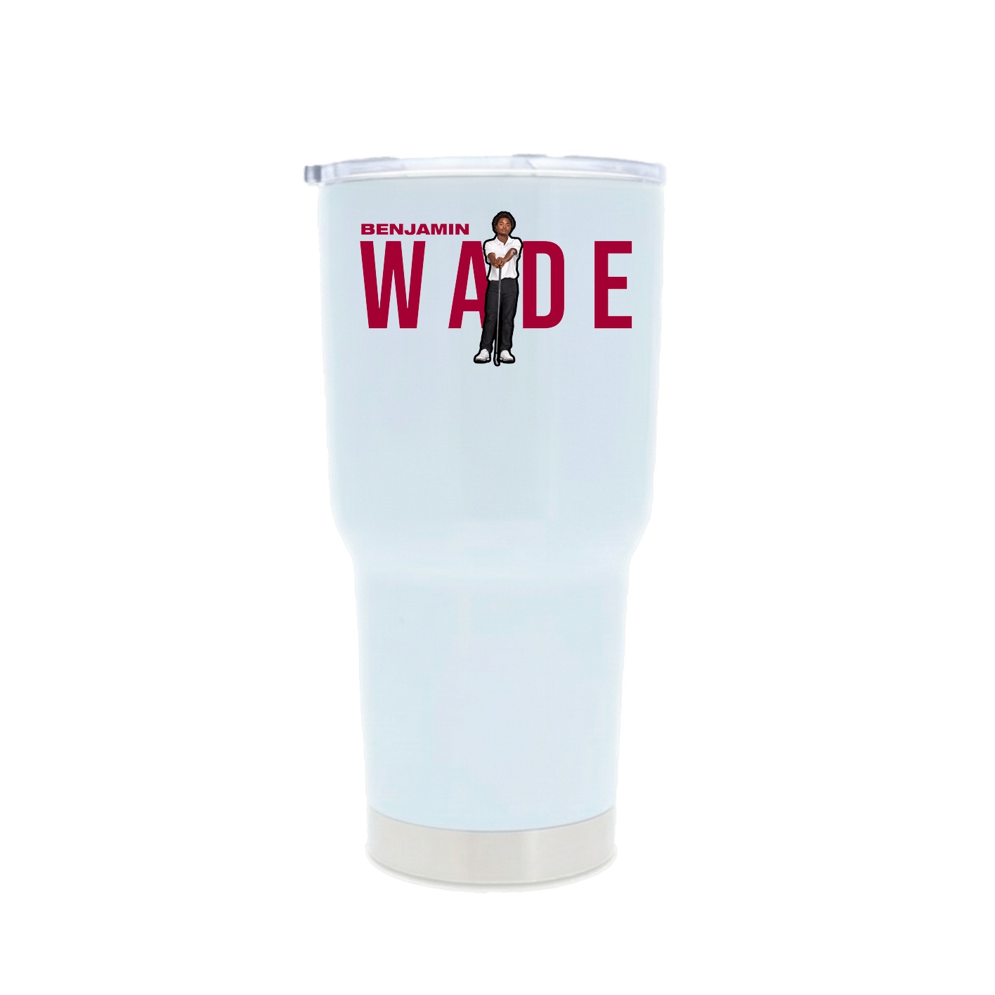 30oz Stainless Steel Tumbler — Player Name in White