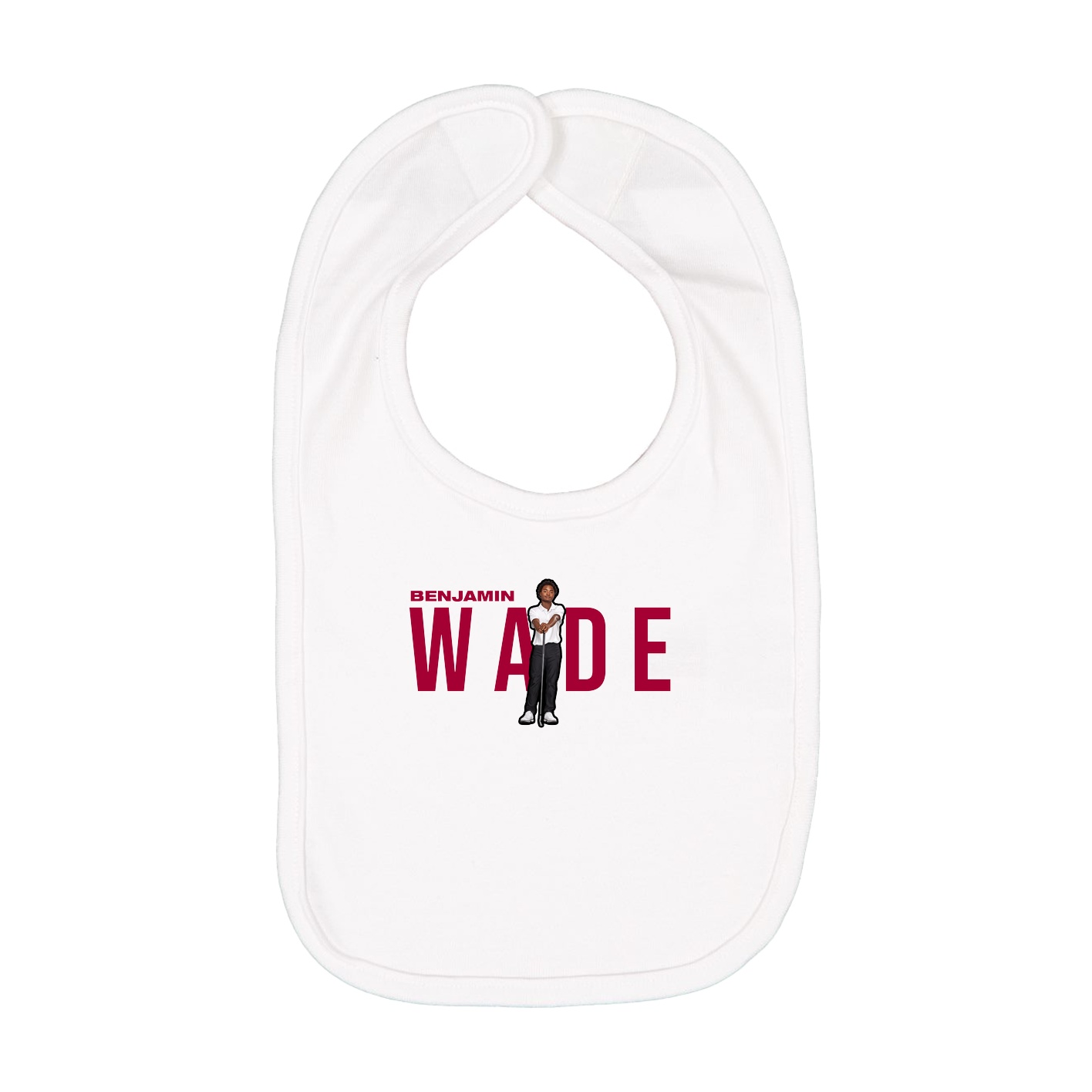 Infant Bib — Player Name in White