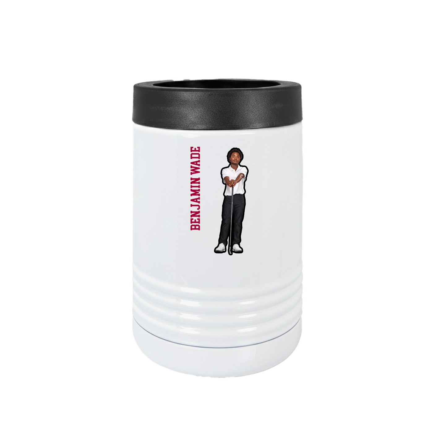 Beverage Holder — Name Vertical in White