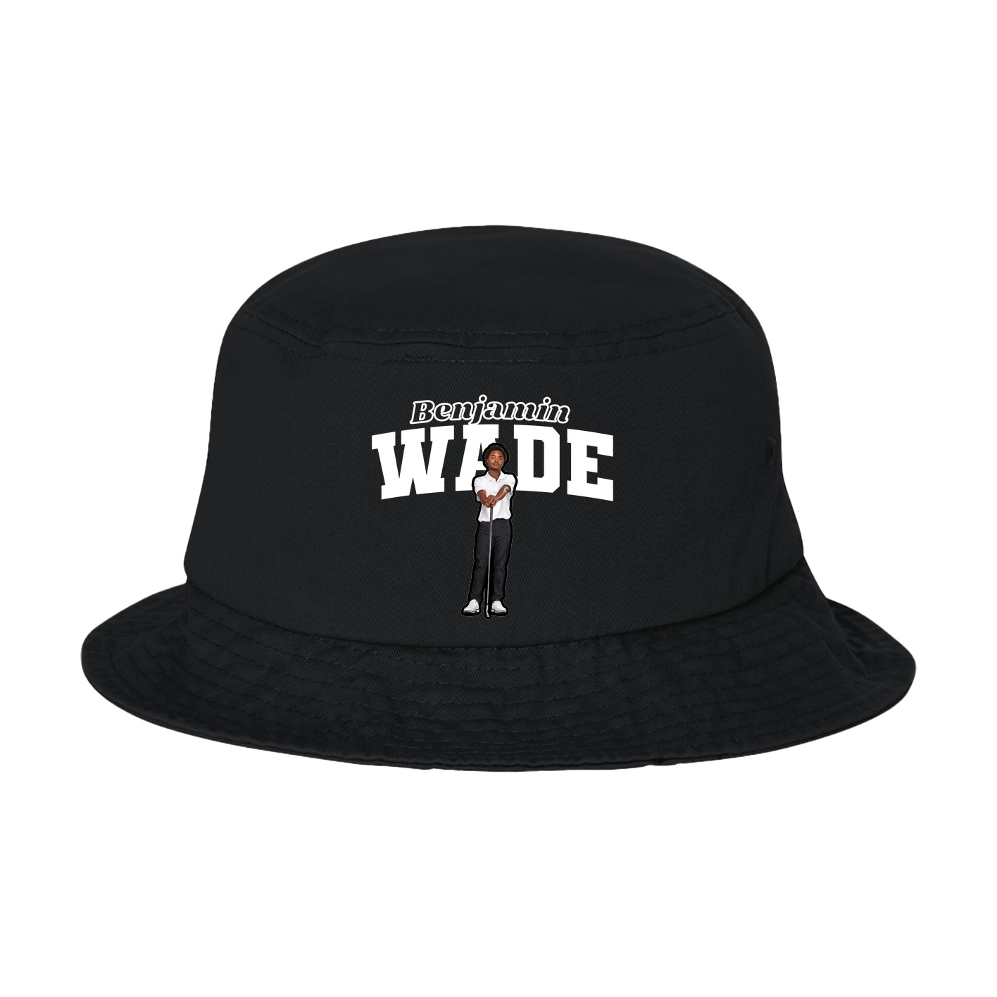 Bucket Cap — Name Arch in Black