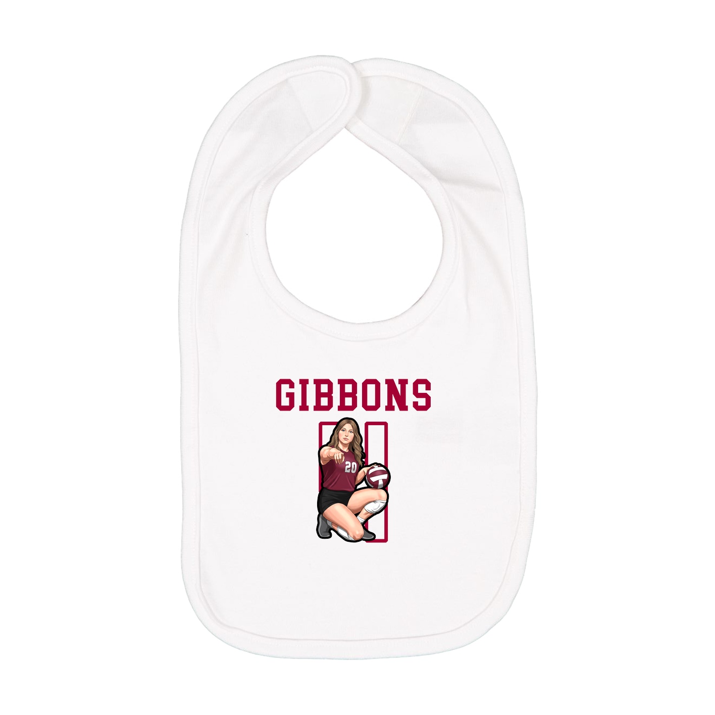 Infant Bib — Shirsey in White