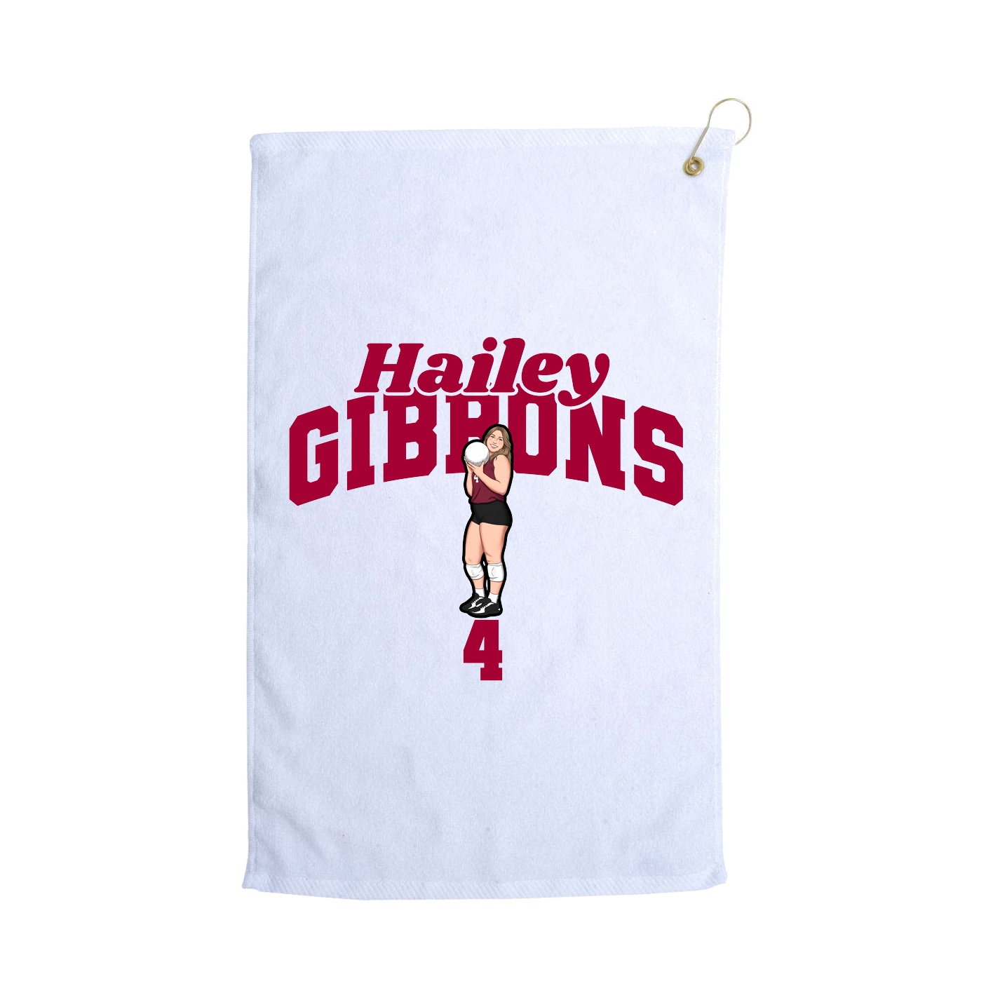 Golf Towel — Signature Arch in White