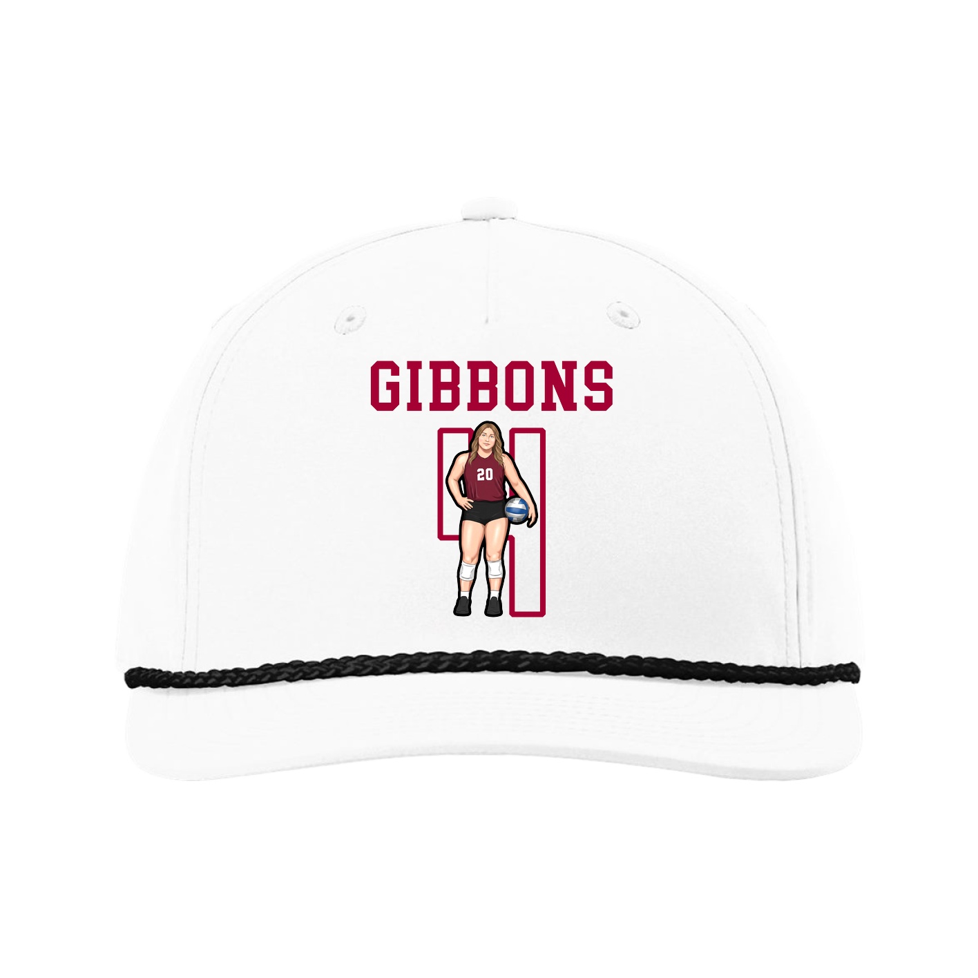 Five-Panel Classic Rope Cap — Shirsey in White