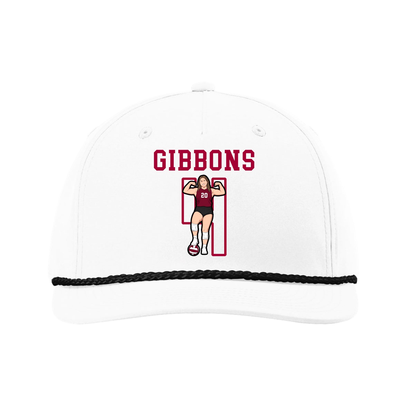 Five-Panel Classic Rope Cap — Shirsey in White