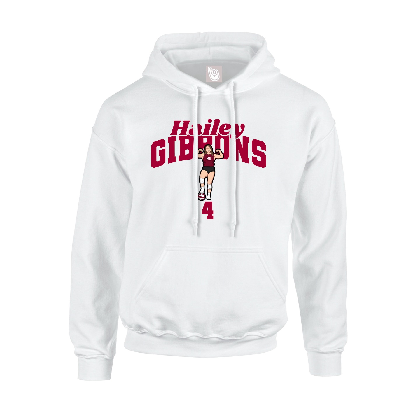 Hoodie — Signature Arch in White