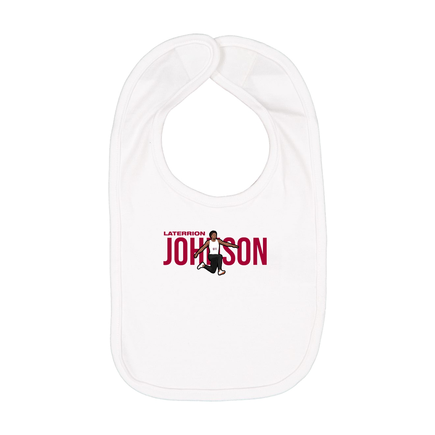 Infant Bib — Player Name in White