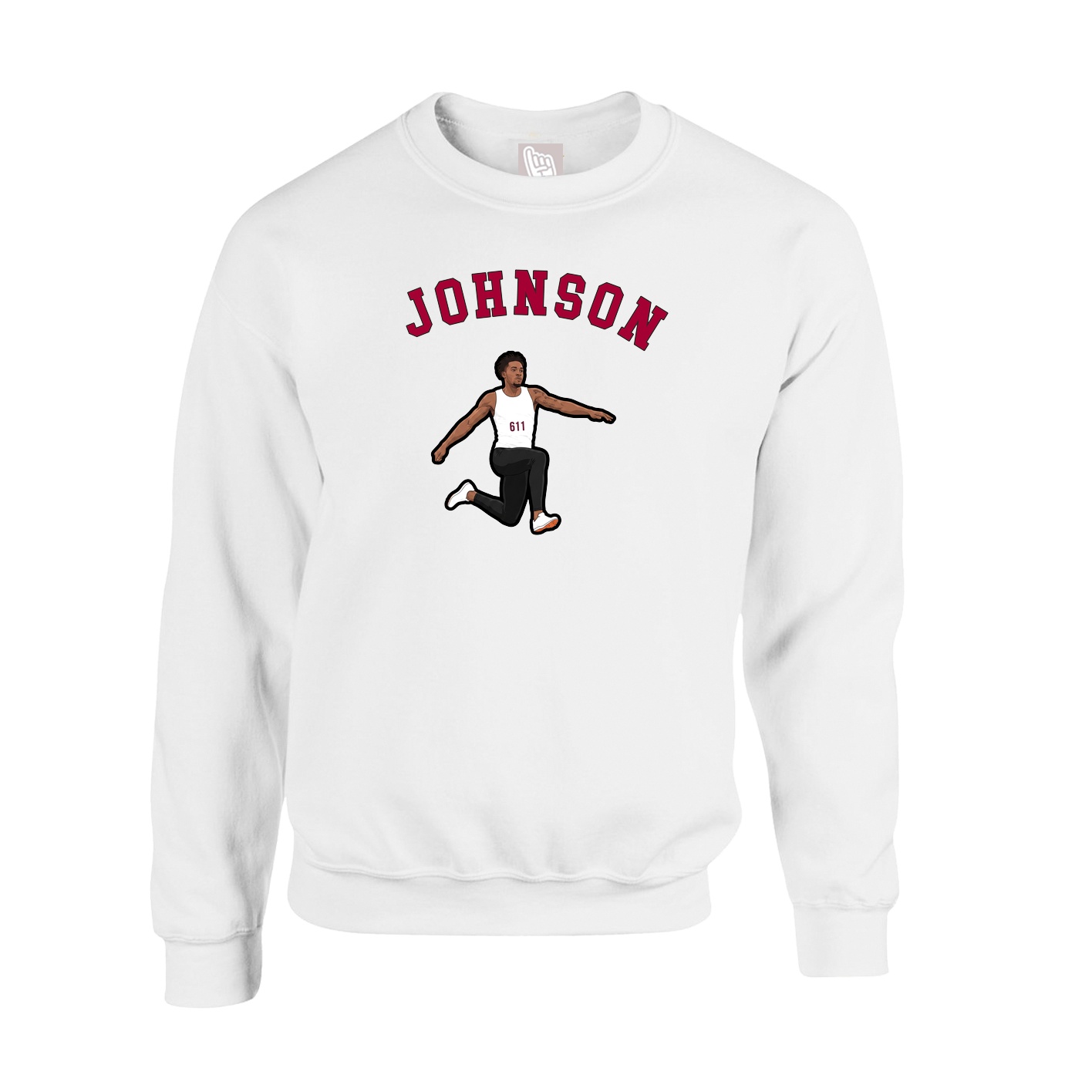 Fleece Crew — Shirsey Arch in White