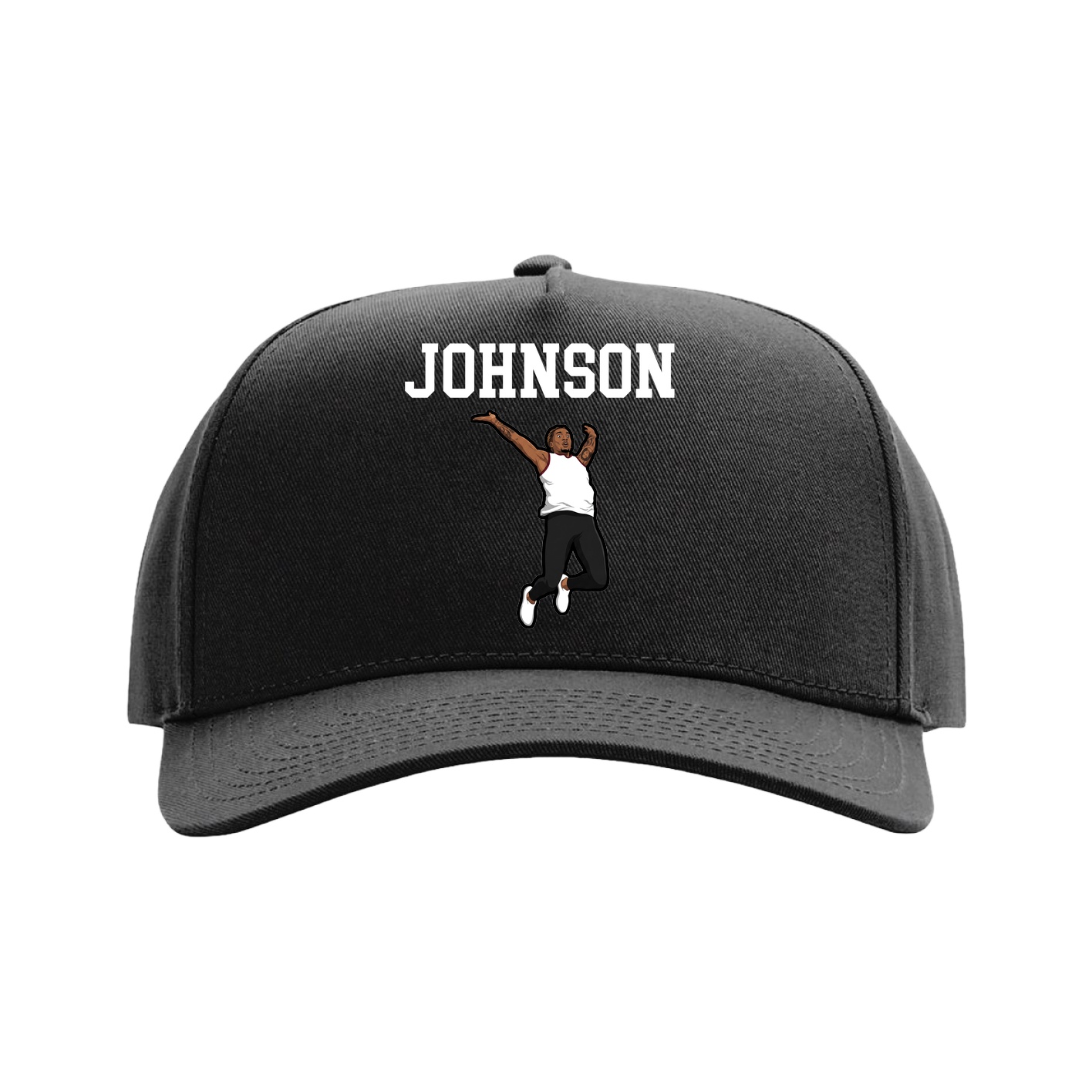Full Fabric Five-Panel Champ Cap — Shirsey in Black
