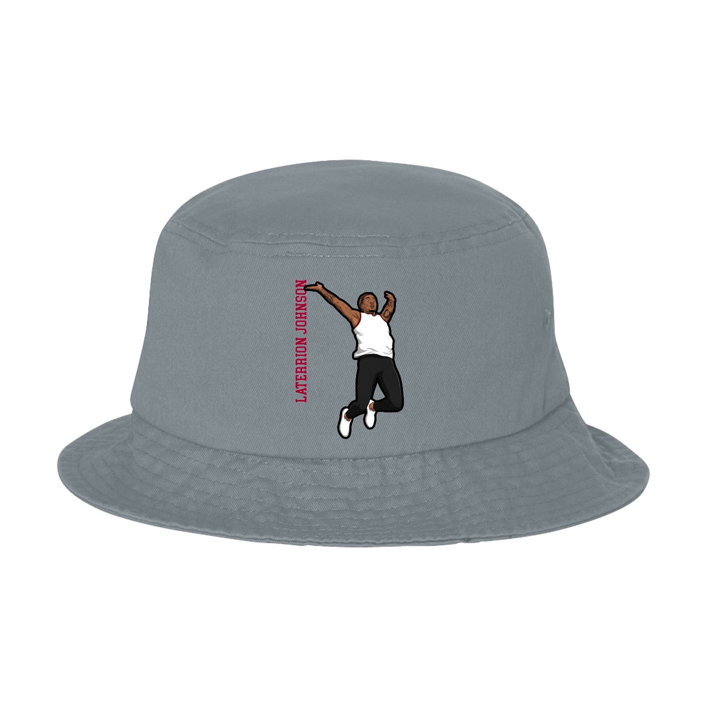 Bucket Cap — Name Vertical in Grey