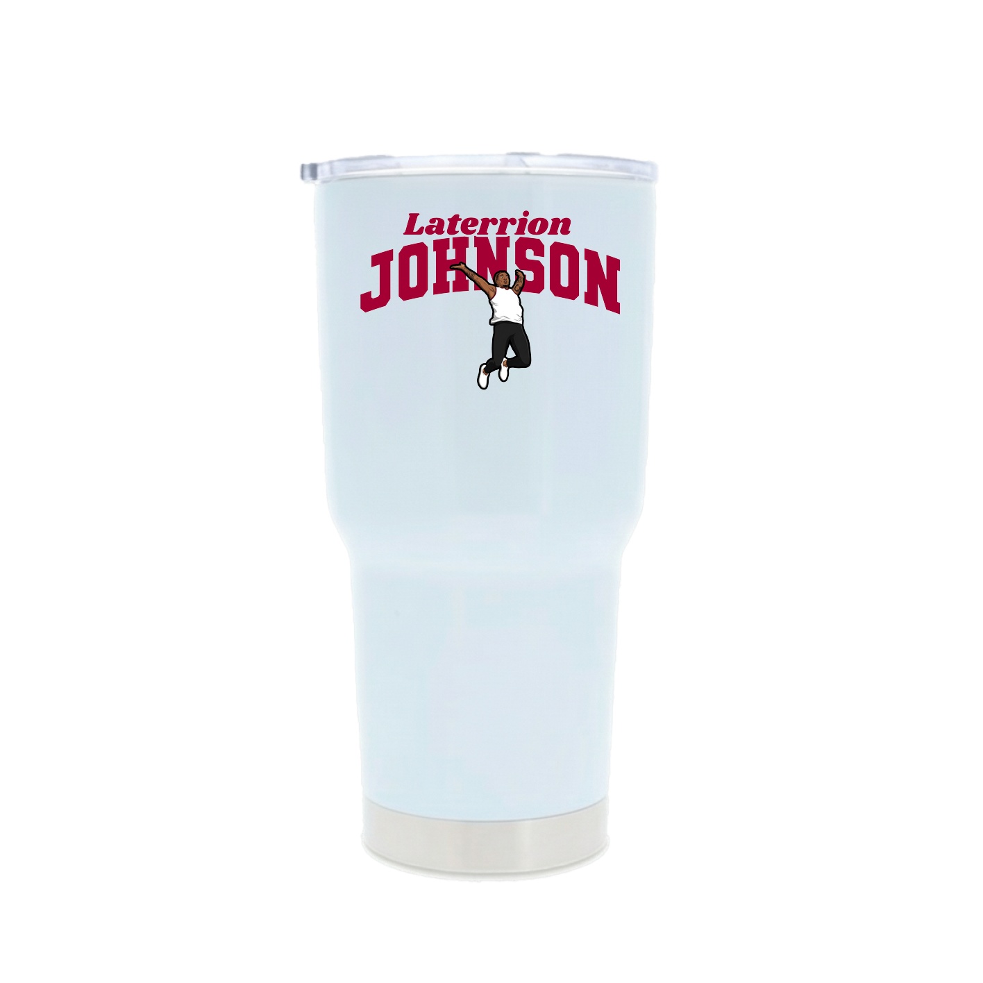 30oz Stainless Steel Tumbler — Signature Arch in White