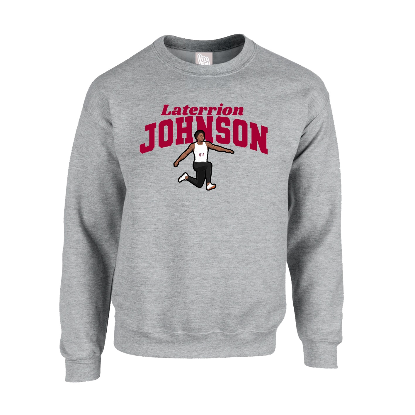 Fleece Crew — Signature Arch in Grey