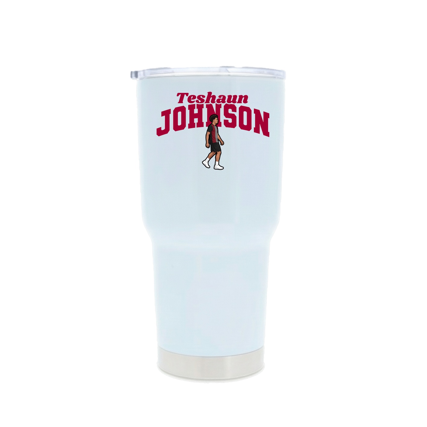 30oz Stainless Steel Tumbler — Signature Arch in White