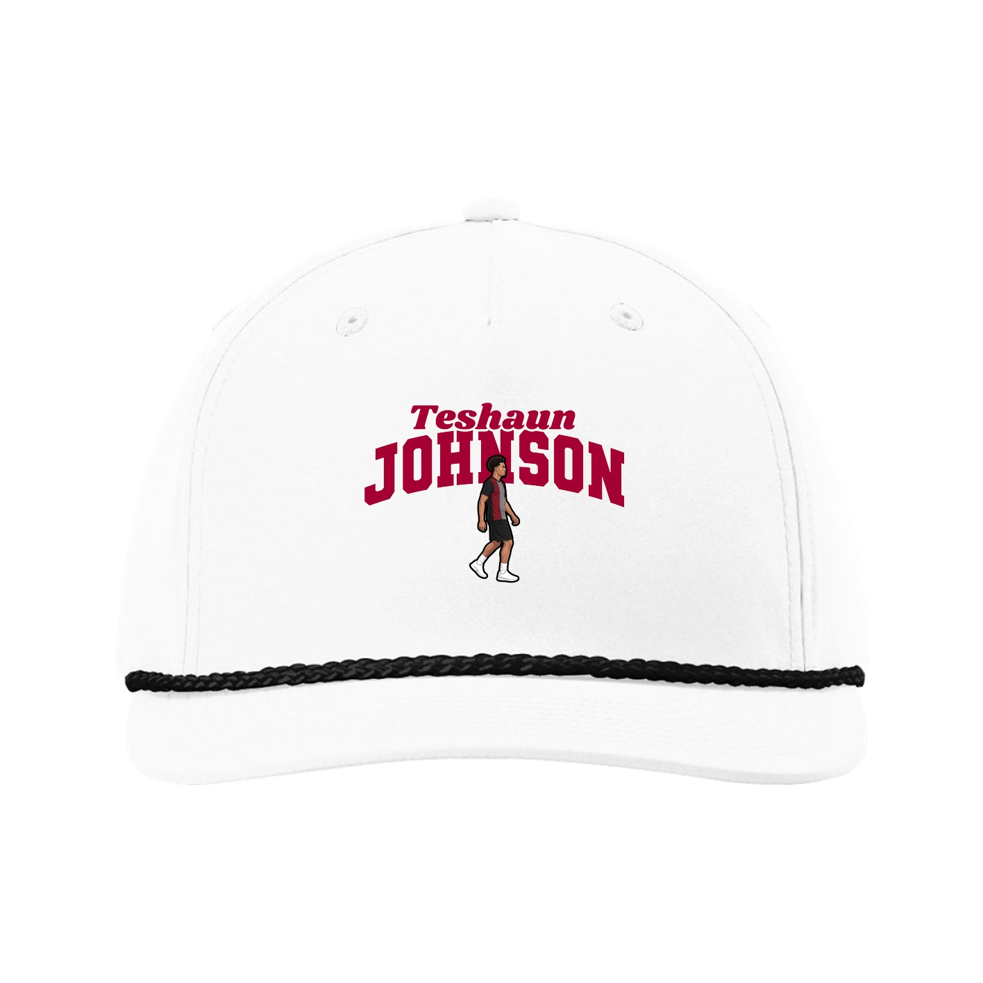Five-Panel Classic Rope Cap — Signature Arch in White