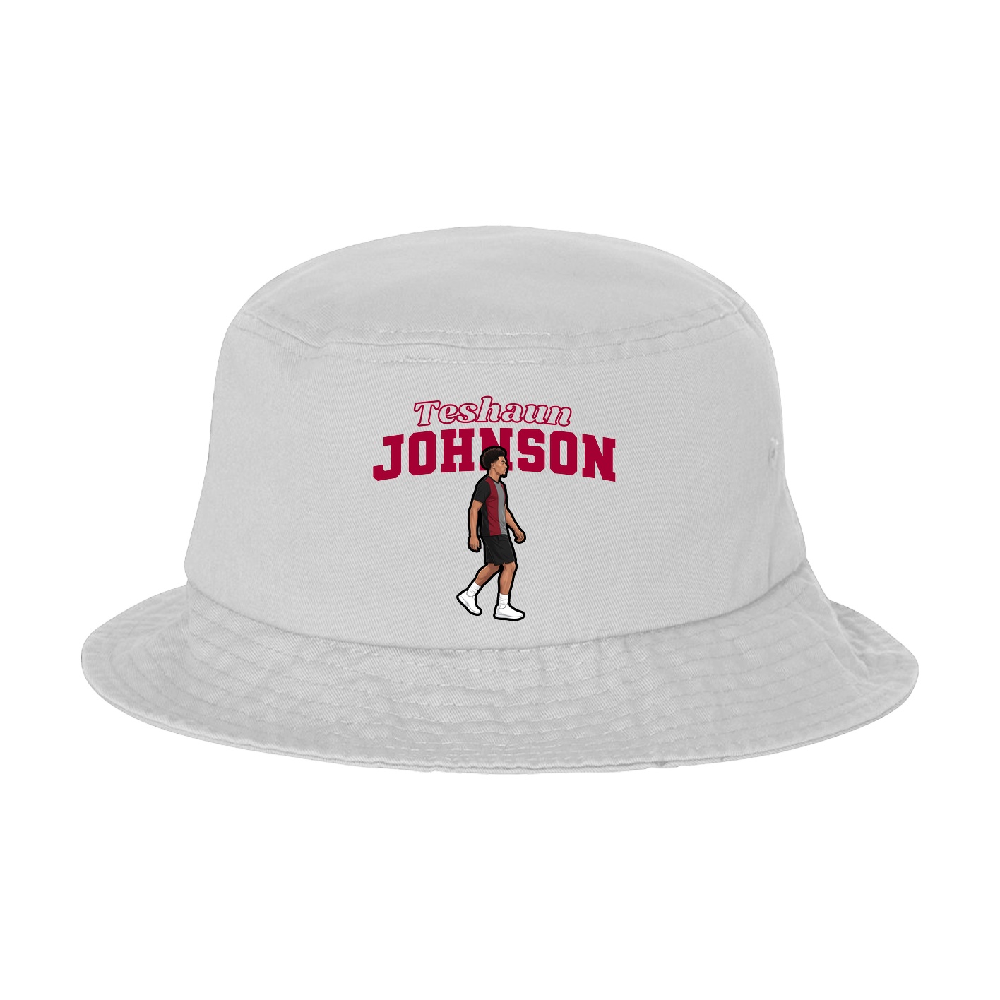 Bucket Cap — Name Arch in White