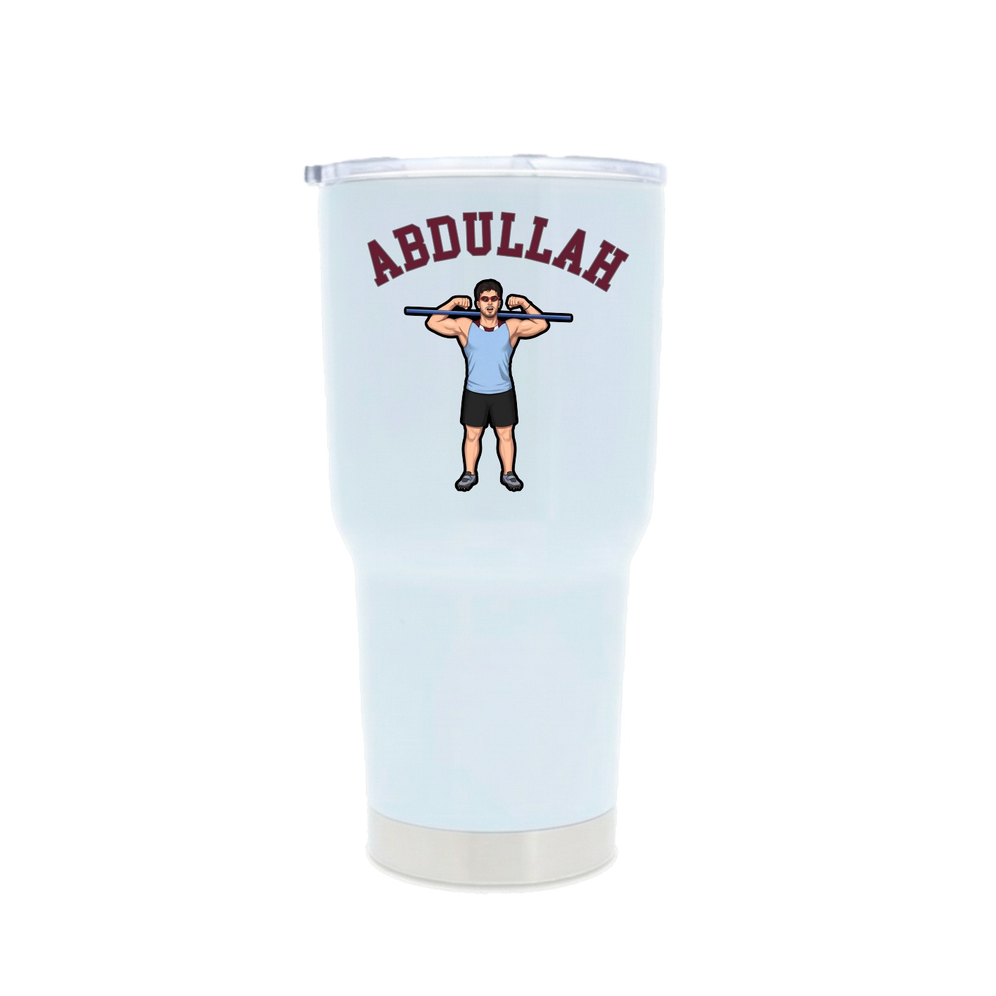 30oz Stainless Steel Tumbler — Shirsey Arch in White