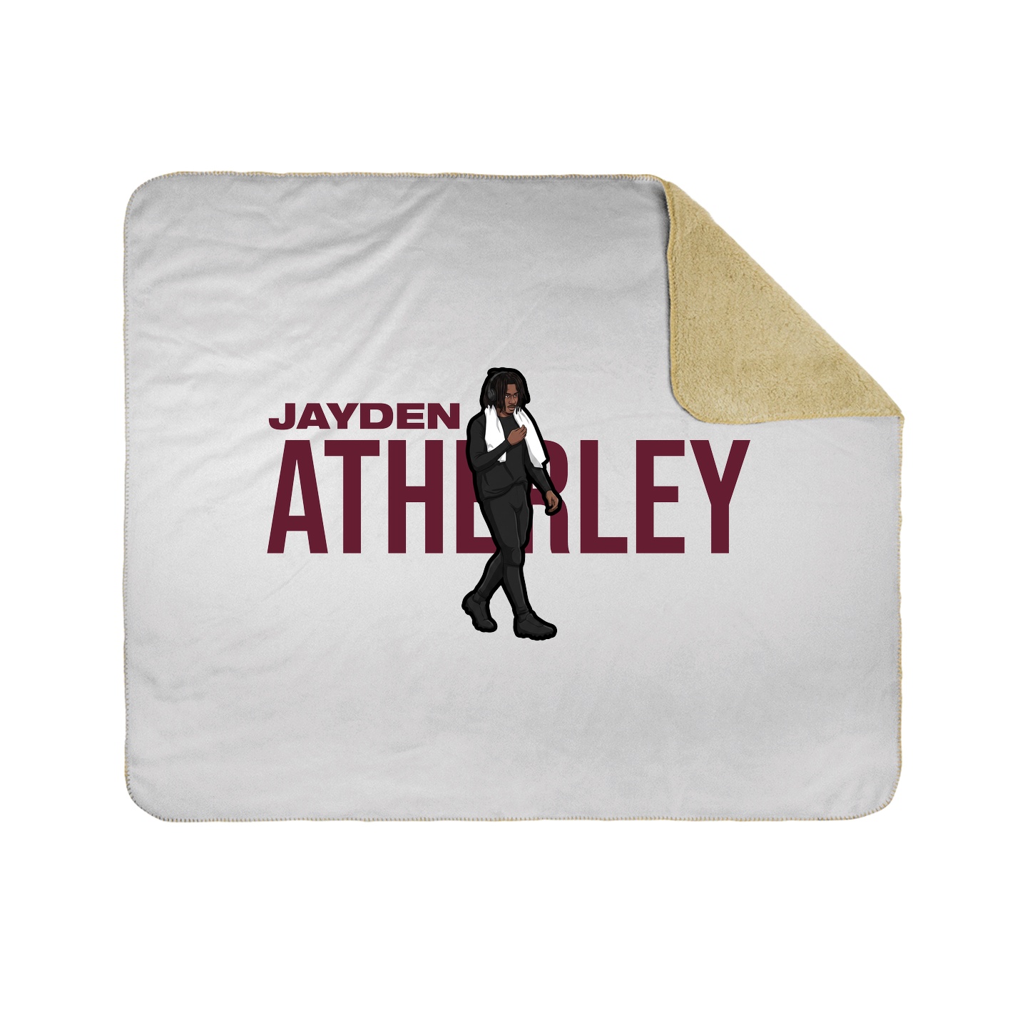 Throw Blanket — Player Name in White