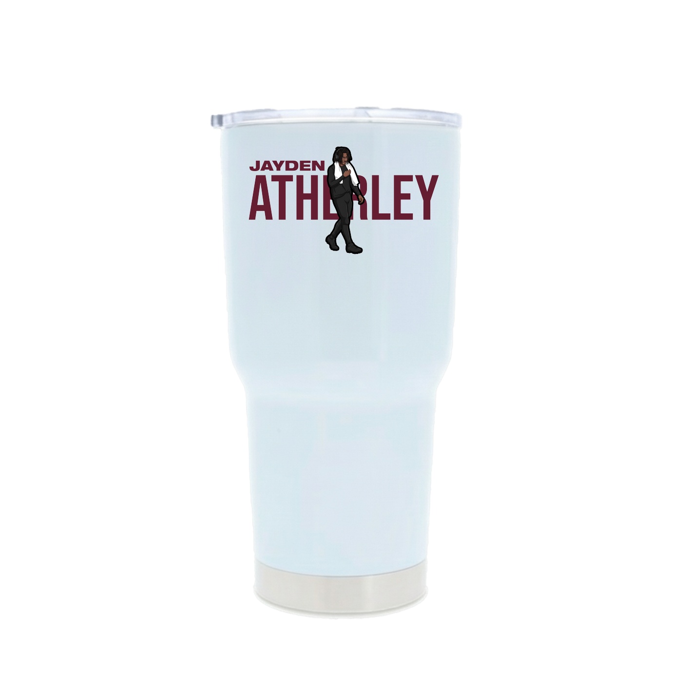 30oz Stainless Steel Tumbler — Player Name in White