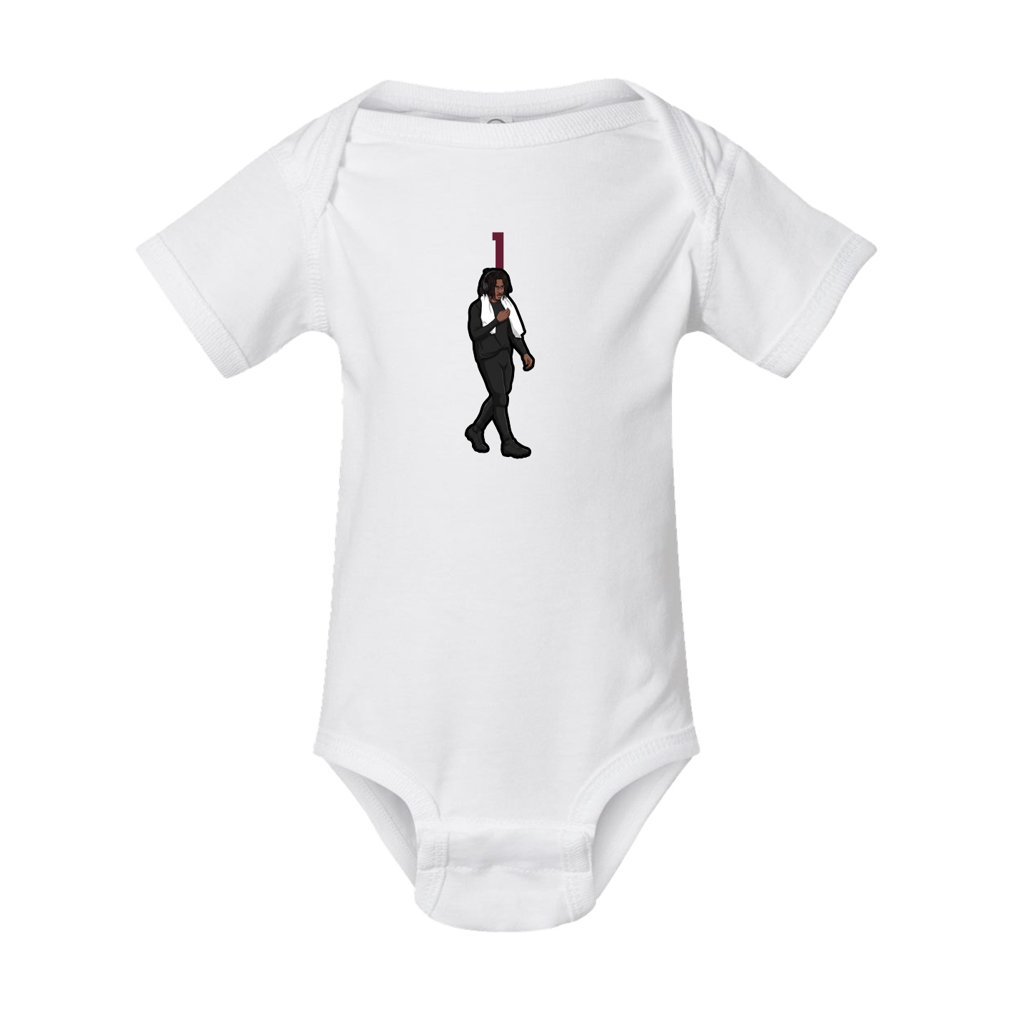 Baby Onesie — Number Top in White